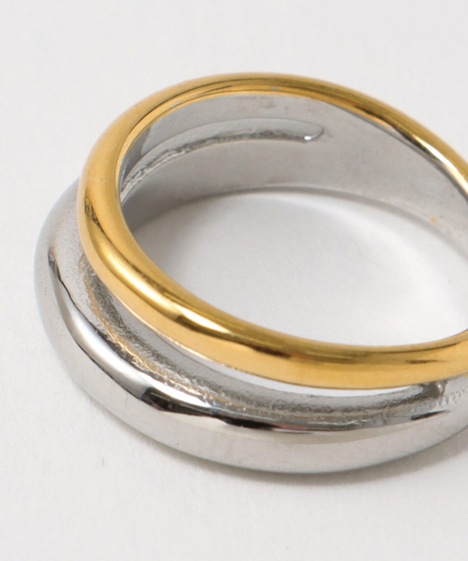 メタルMIX２連ステンレスリング ＃11