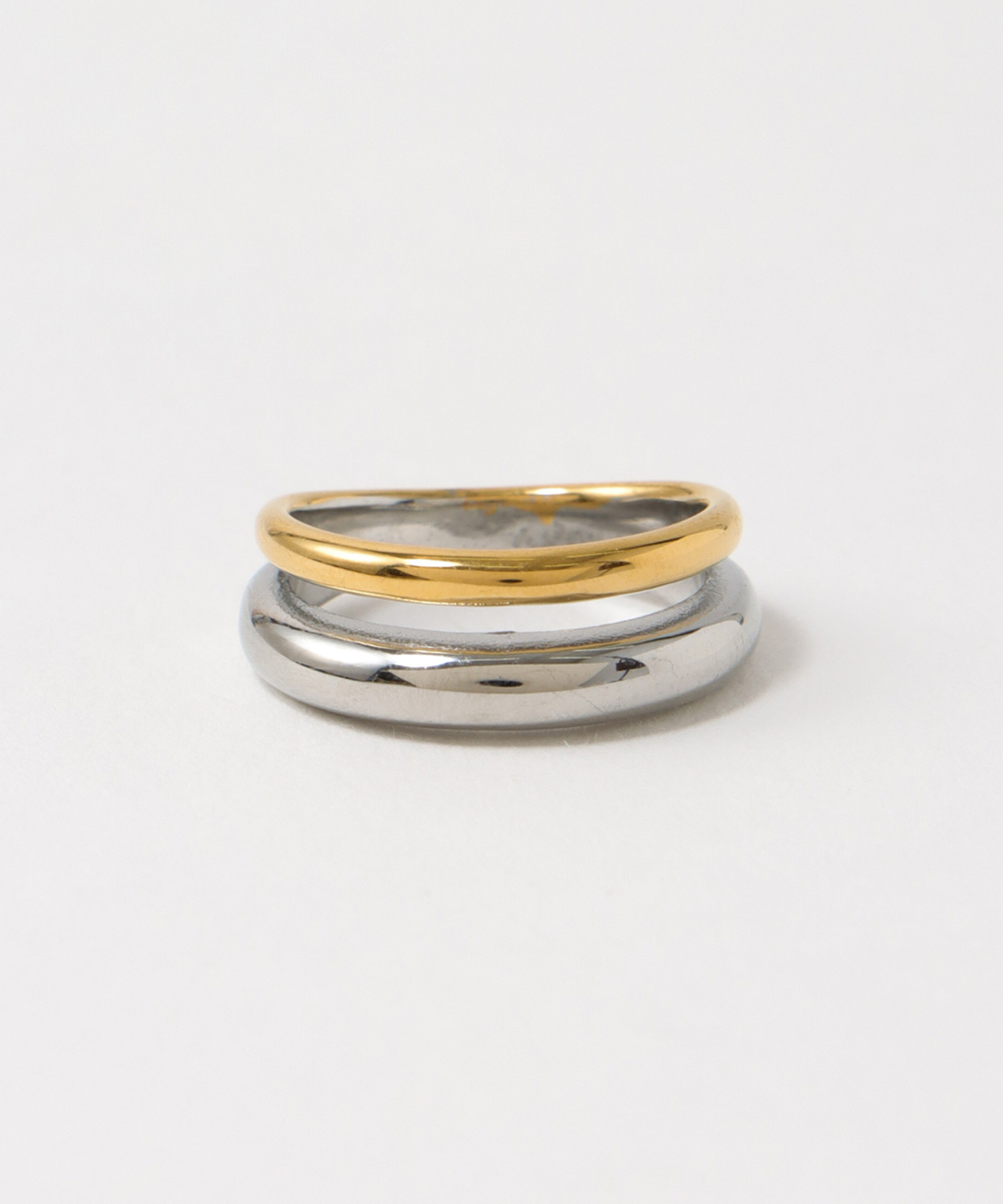 メタルMIX２連ステンレスリング ＃11