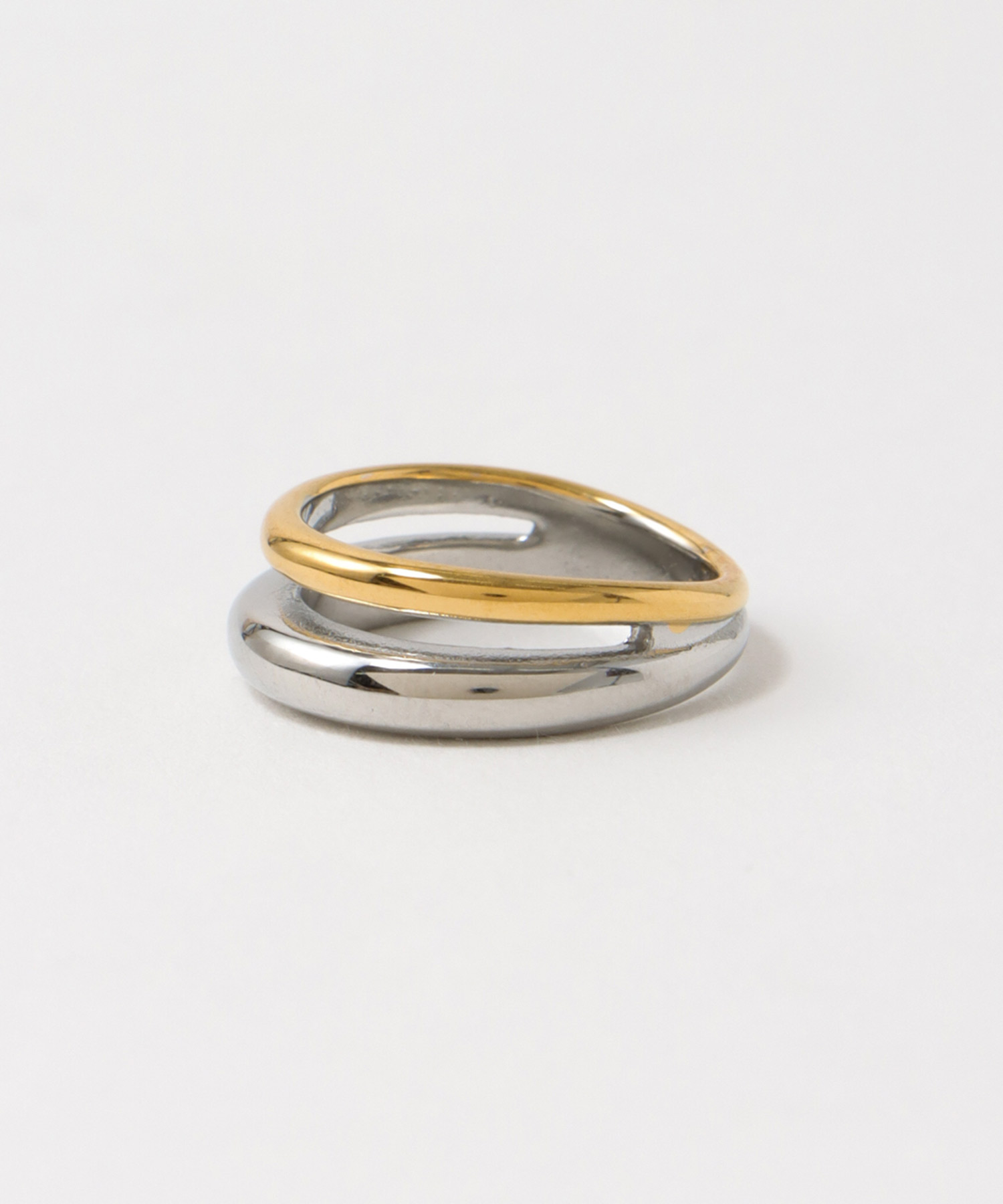 メタルMIX２連ステンレスリング ＃11