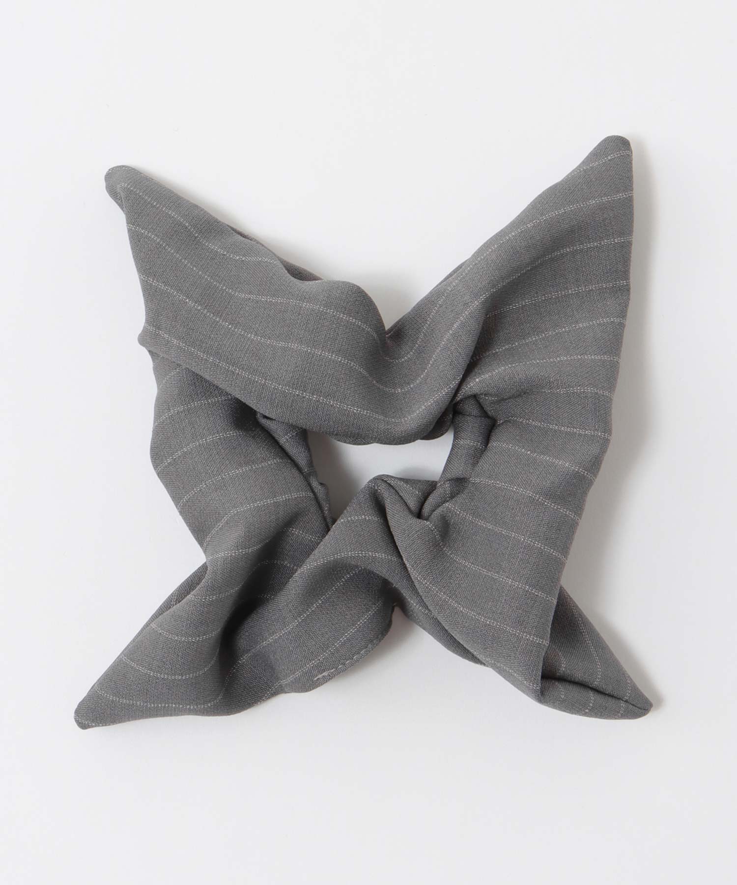 ストライプ柄スクエアシュシュ