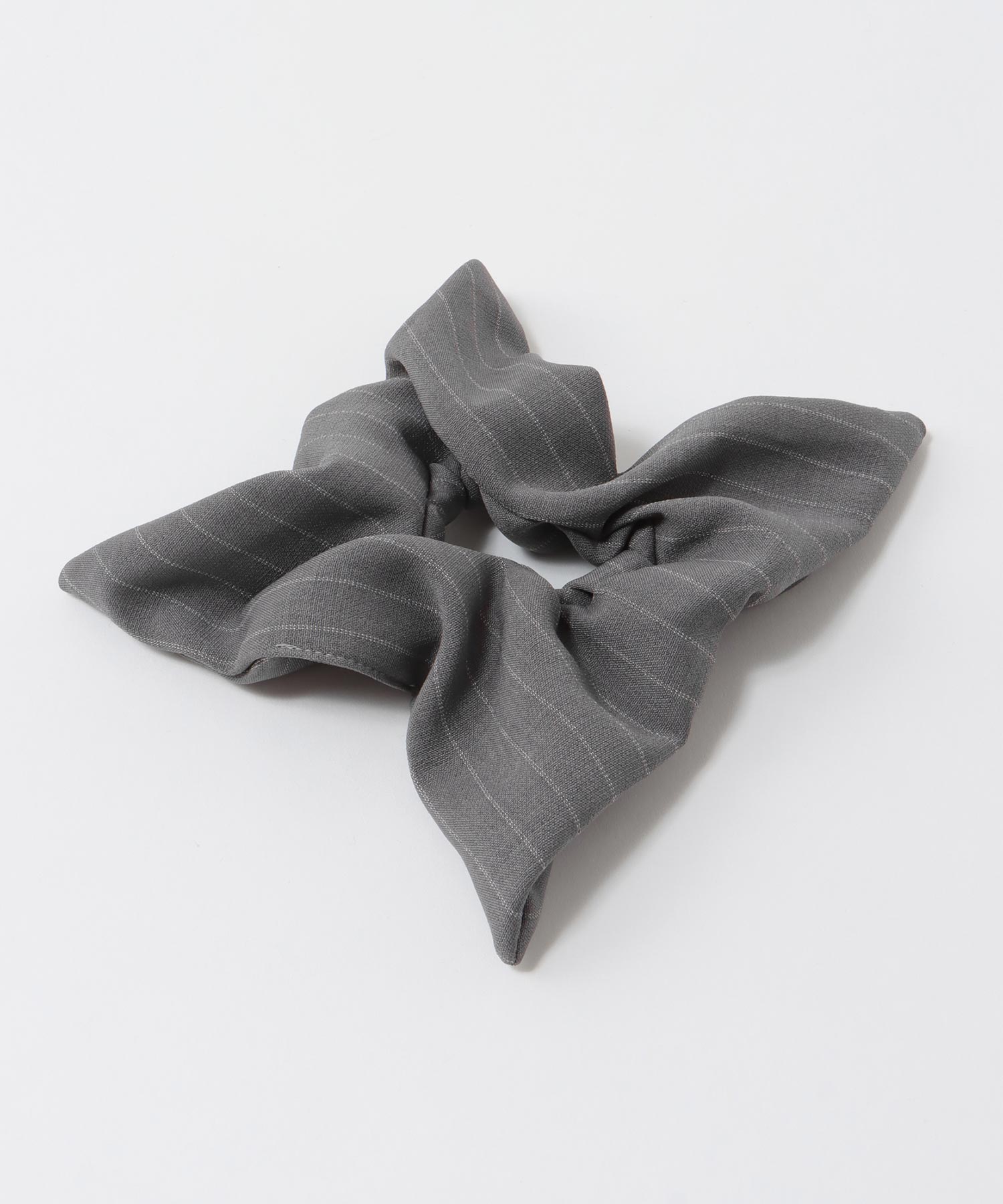 ストライプ柄スクエアシュシュ