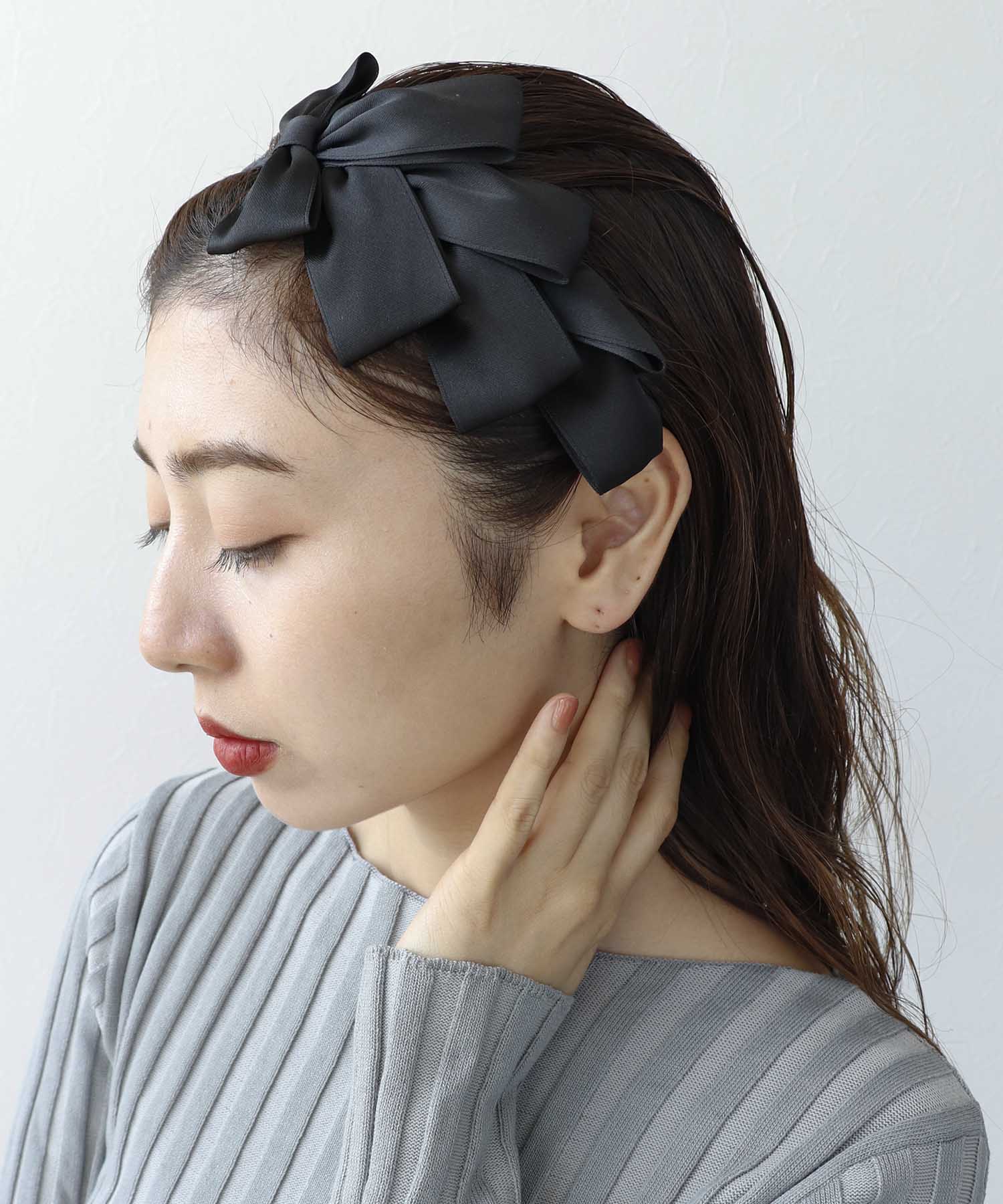 アシメリボンカチューシャ