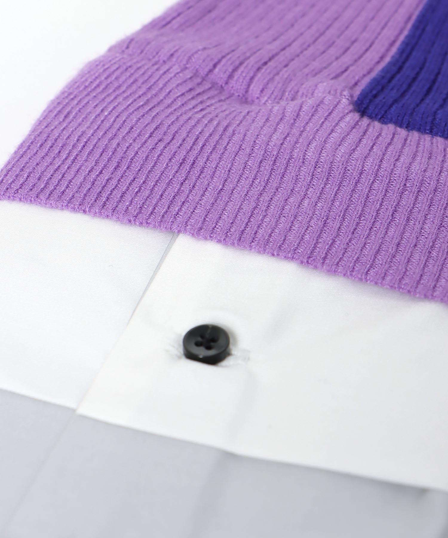 【MARECHAL TERRE 】カフ付きリブニット