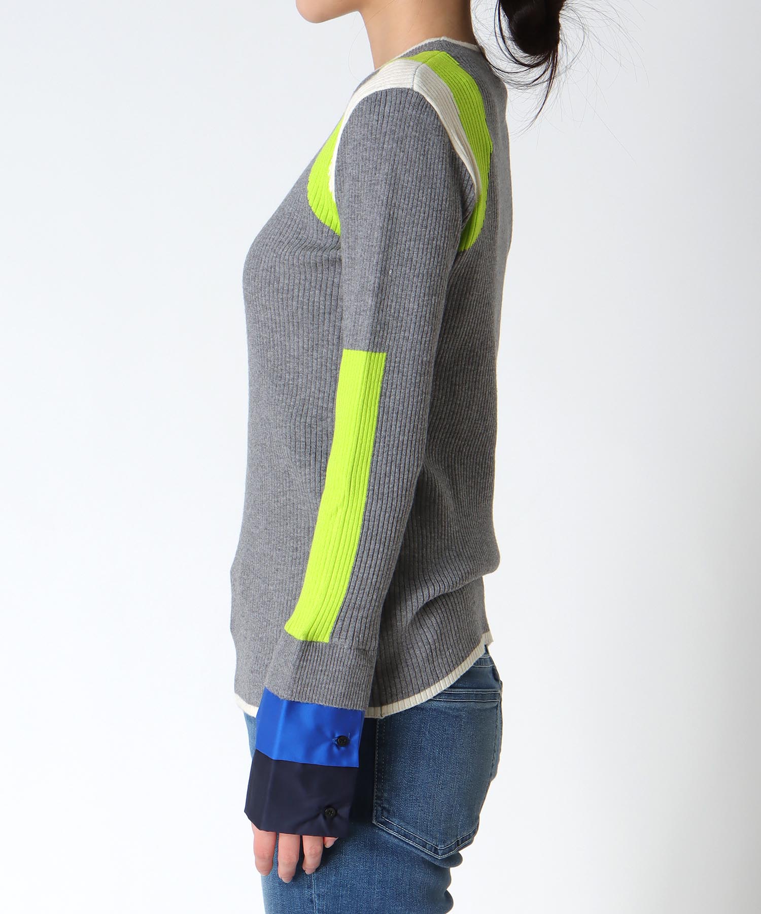 【MARECHAL TERRE 】カフ付きリブニット