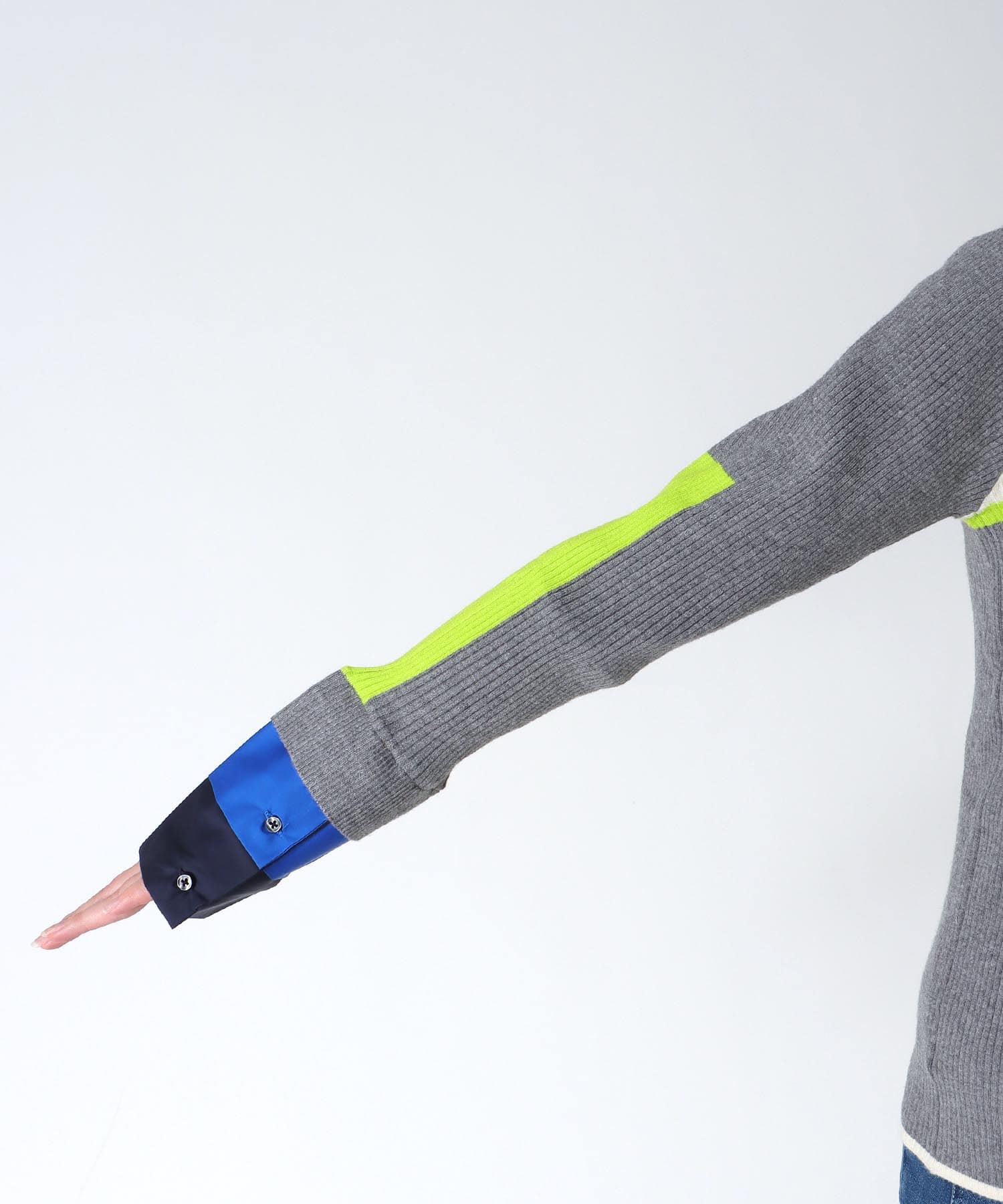 【MARECHAL TERRE 】カフ付きリブニット