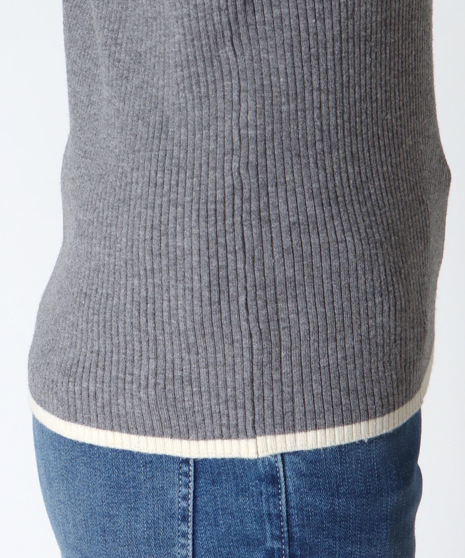 【MARECHAL TERRE 】カフ付きリブニット