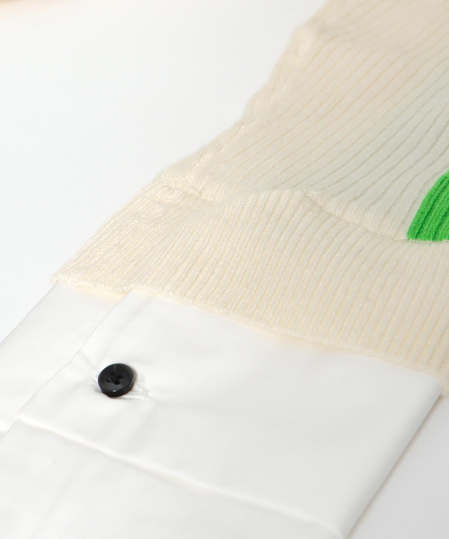 【MARECHAL TERRE 】カフ付きリブニット