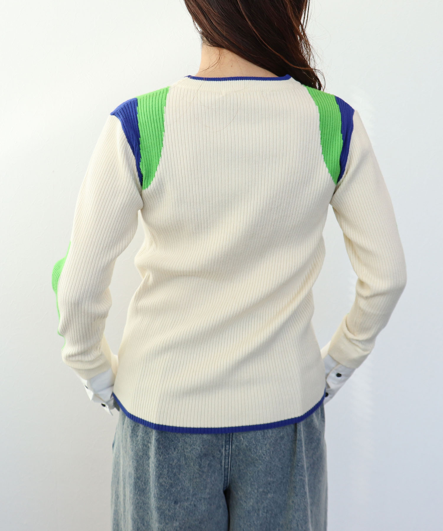 【MARECHAL TERRE 】カフ付きリブニット