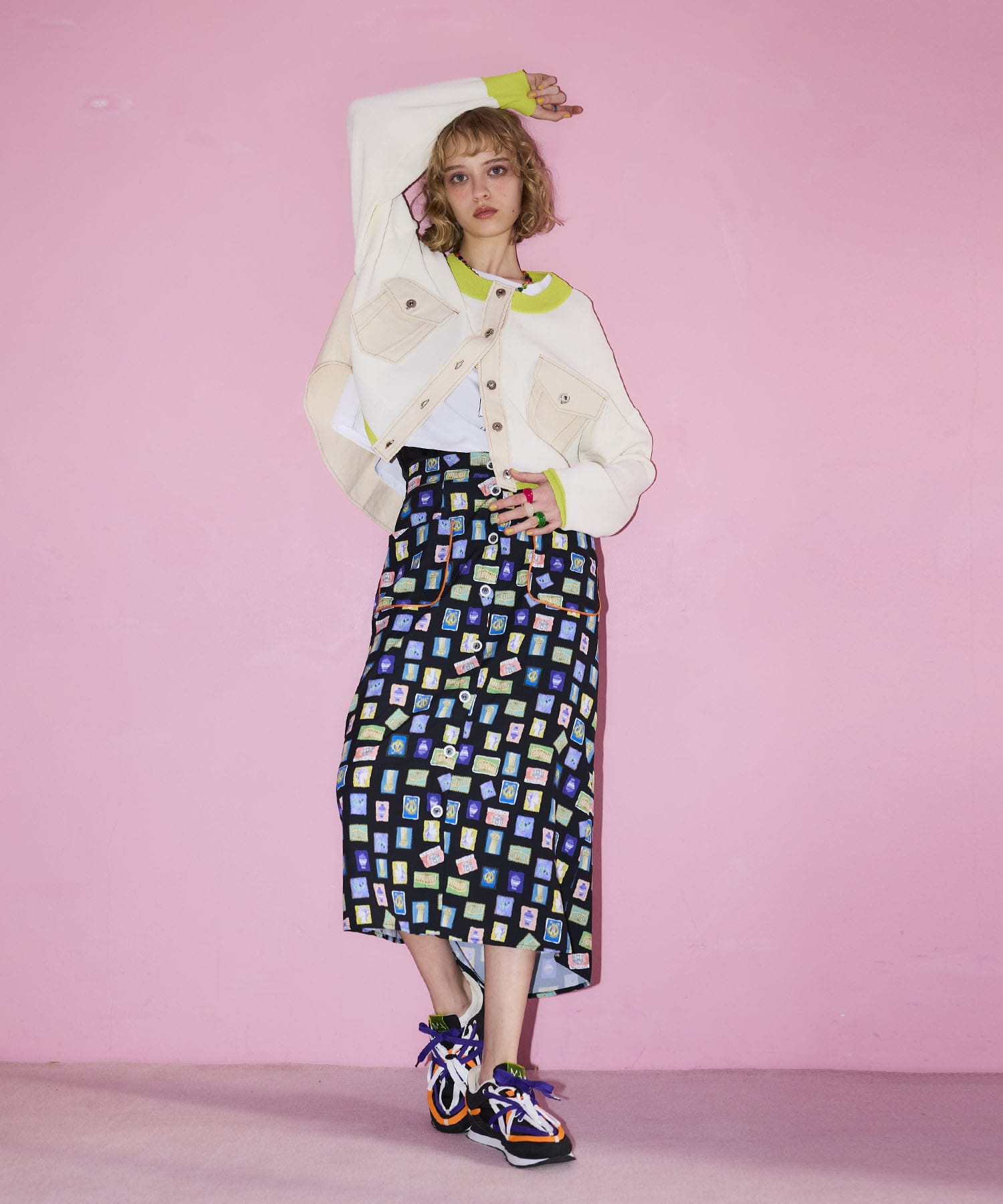 【MARECHAL TERRE】ニットコンビネーションカーディガン