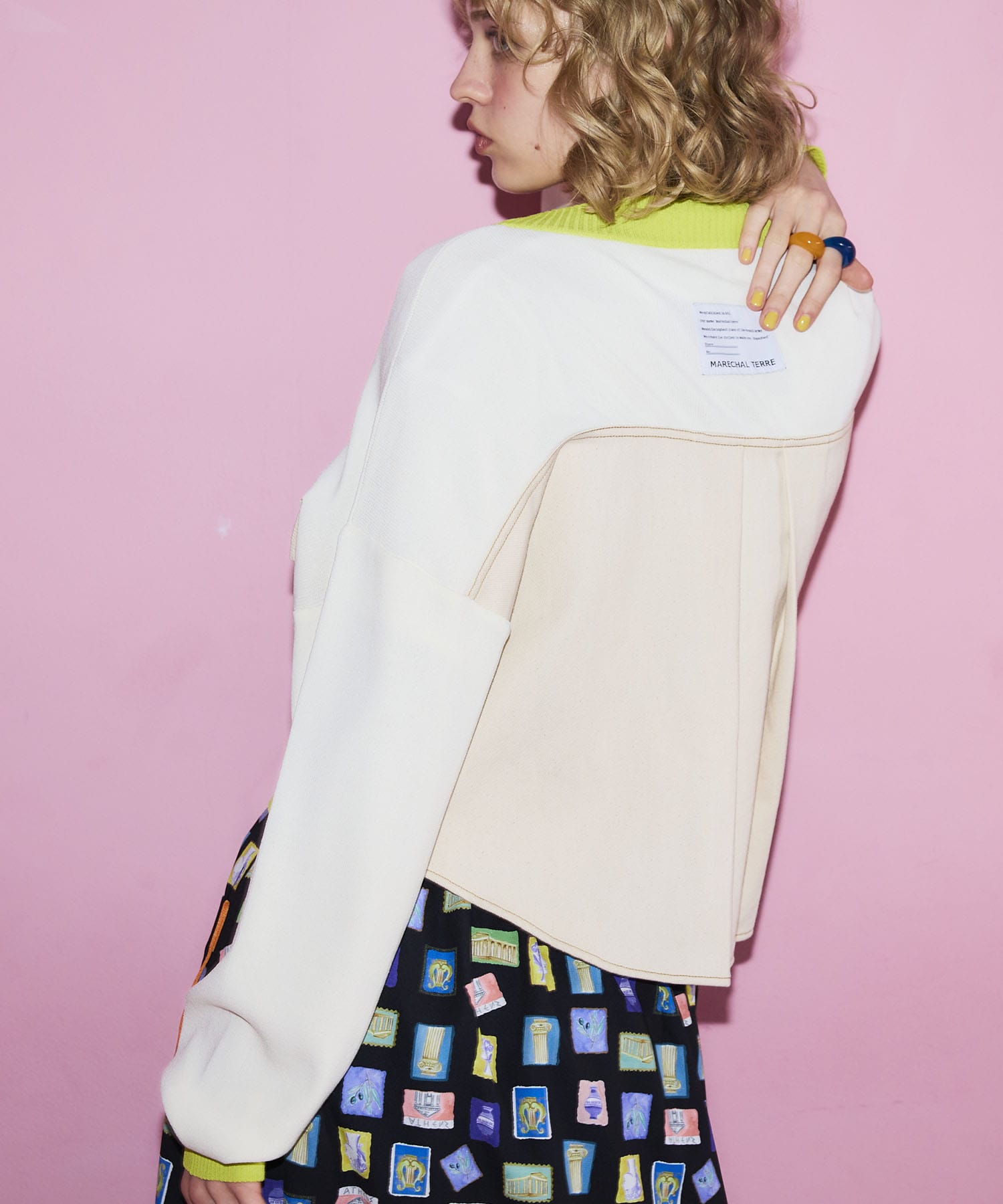 【MARECHAL TERRE】ニットコンビネーションカーディガン