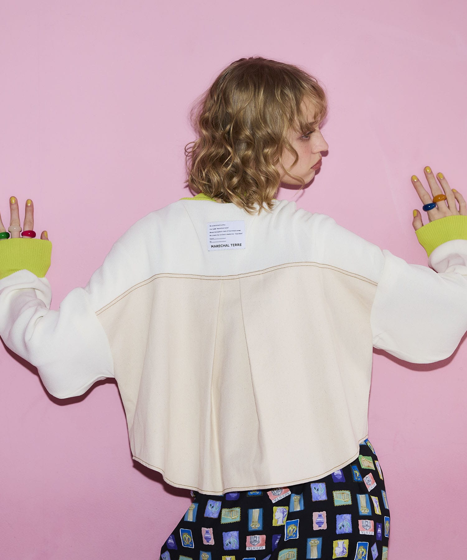 【MARECHAL TERRE】ニットコンビネーションカーディガン