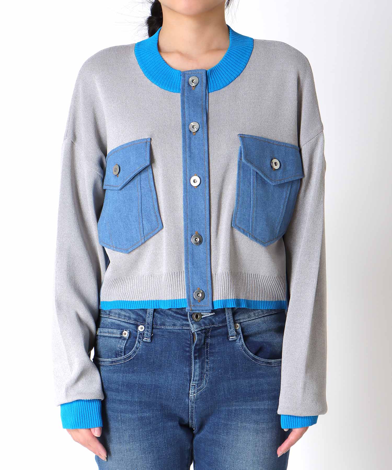 【MARECHAL TERRE】ニットコンビネーションカーディガン