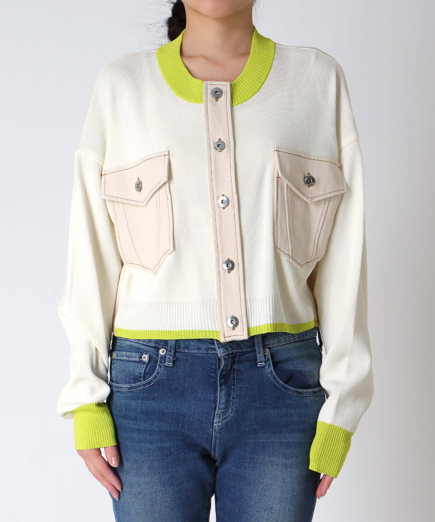 【MARECHAL TERRE】ニットコンビネーションカーディガン