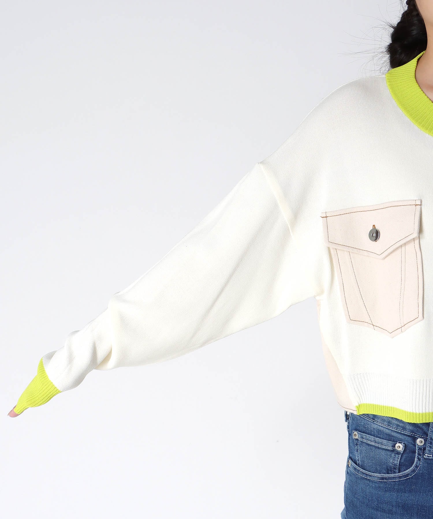 【MARECHAL TERRE】ニットコンビネーションカーディガン