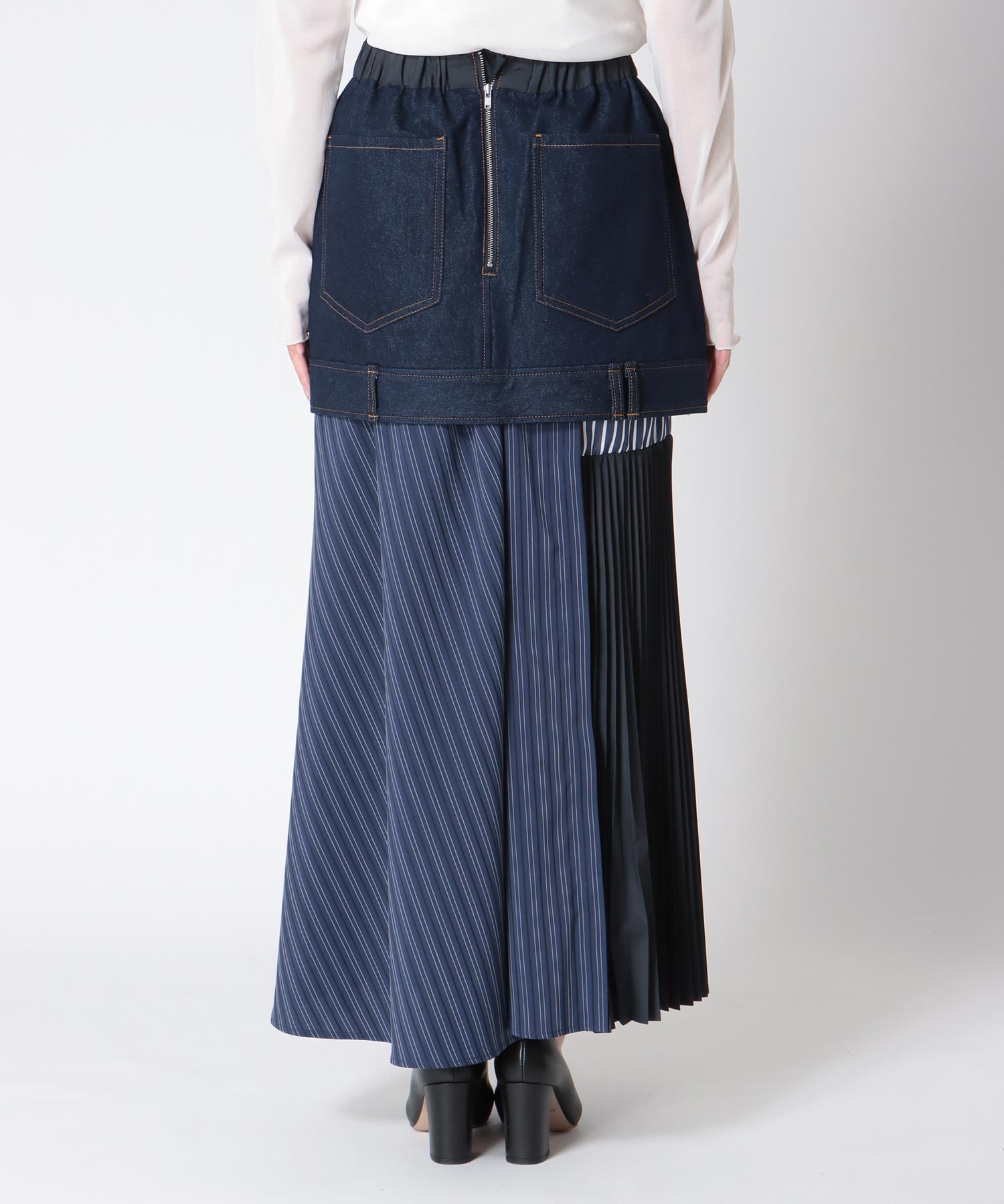 【MARECHAL TERRE】デニム＆プリーツスカート
