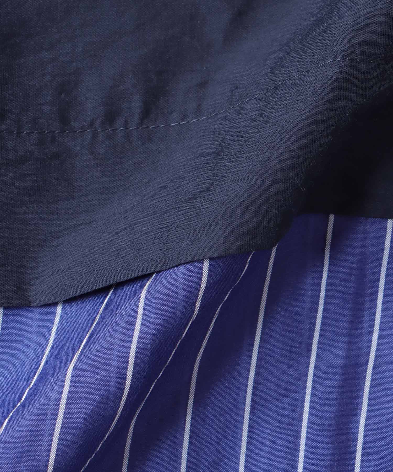 【MARECHAL TERRE】ストライプ切替パイピングシャツ