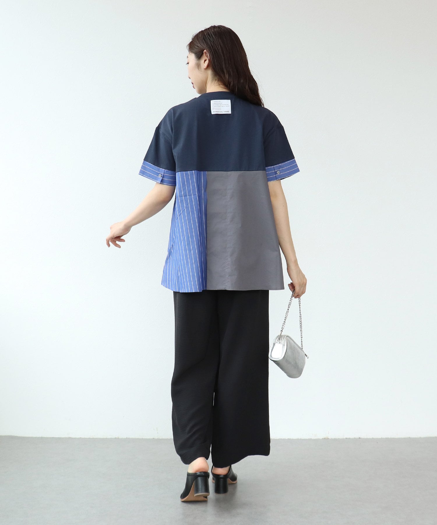 【MARECHAL TERRE】ストライプ柄切替カットソー