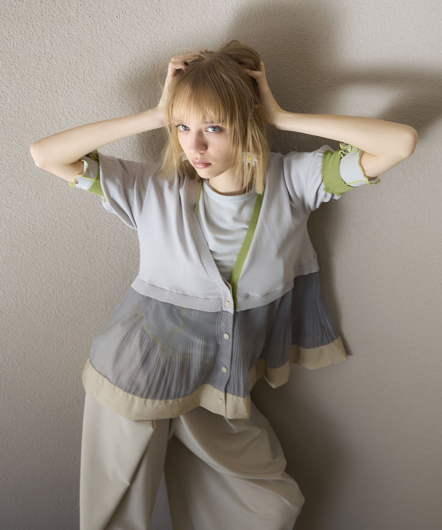 【MARECHAL TERRE】プリーツニットカーディガン