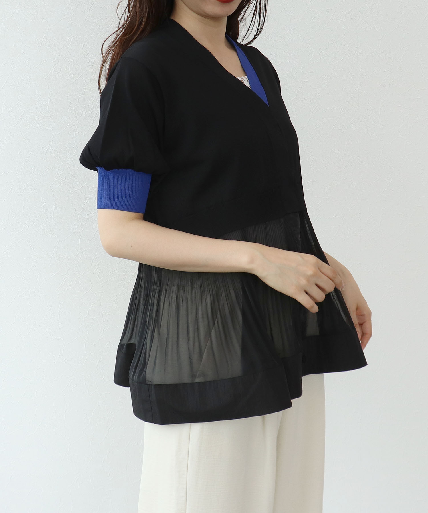 【MARECHAL TERRE】プリーツニットカーディガン