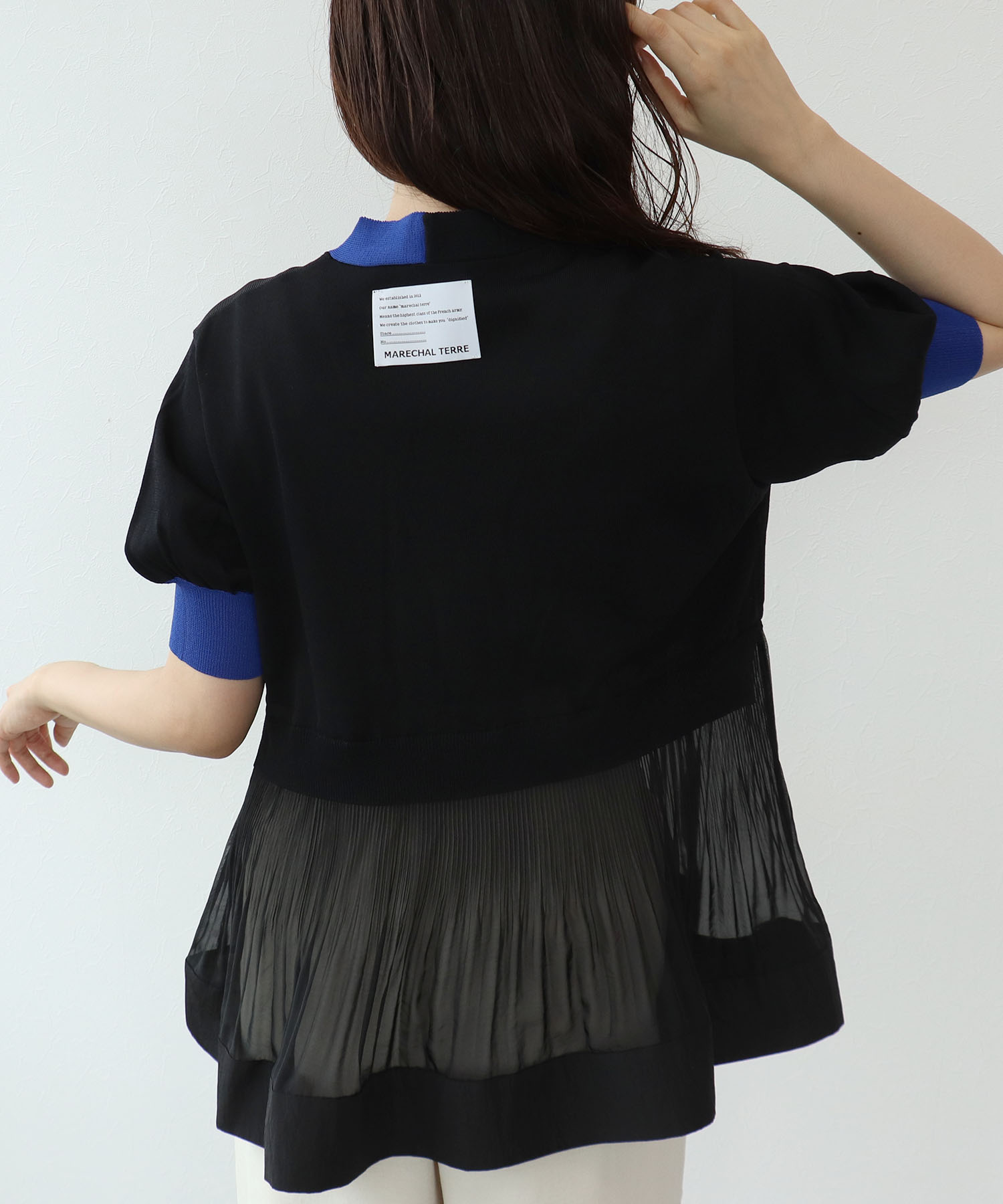 【MARECHAL TERRE】プリーツニットカーディガン