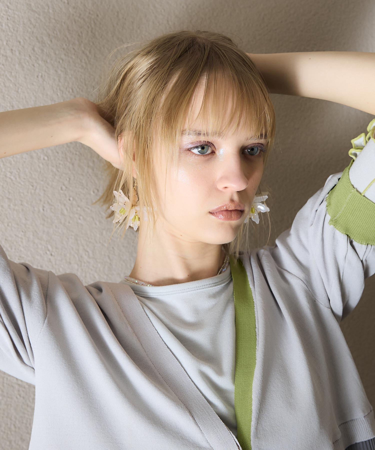 【MABEL】フラワーボリュームピアス