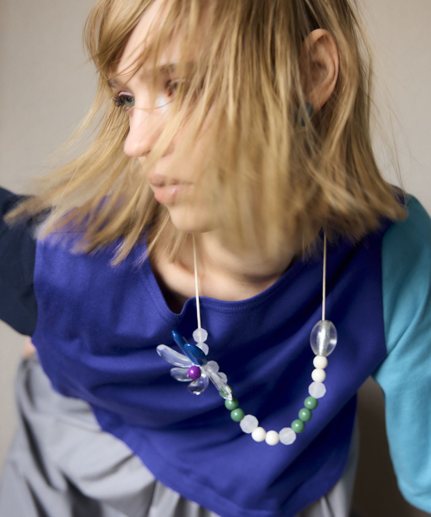 【MABEL】フラワークリアネックレス