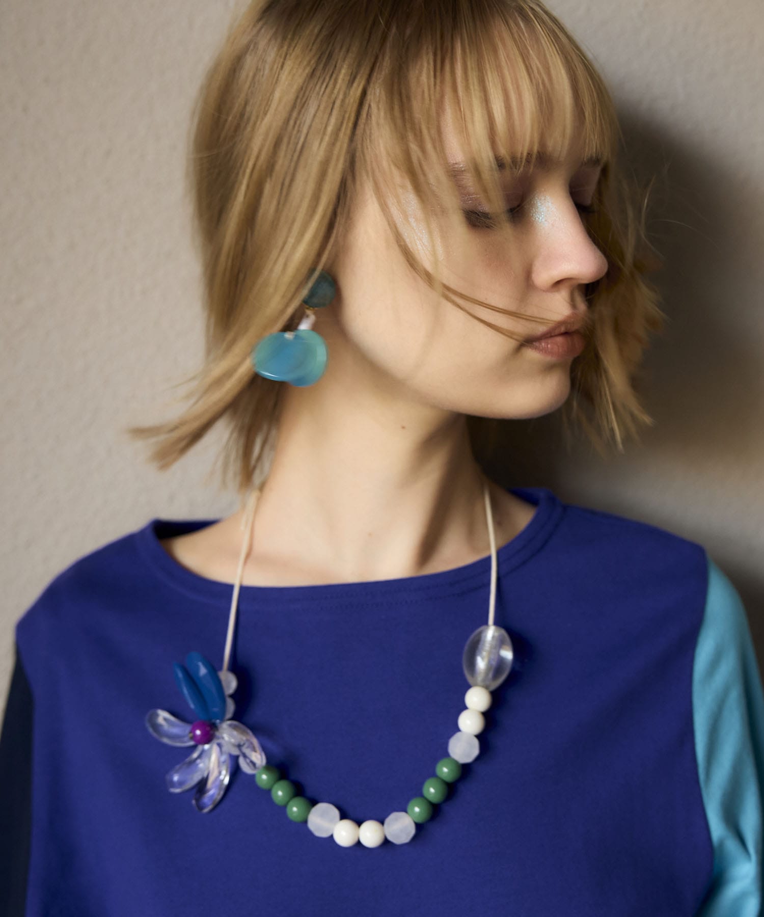 【MABEL】フラワークリアネックレス