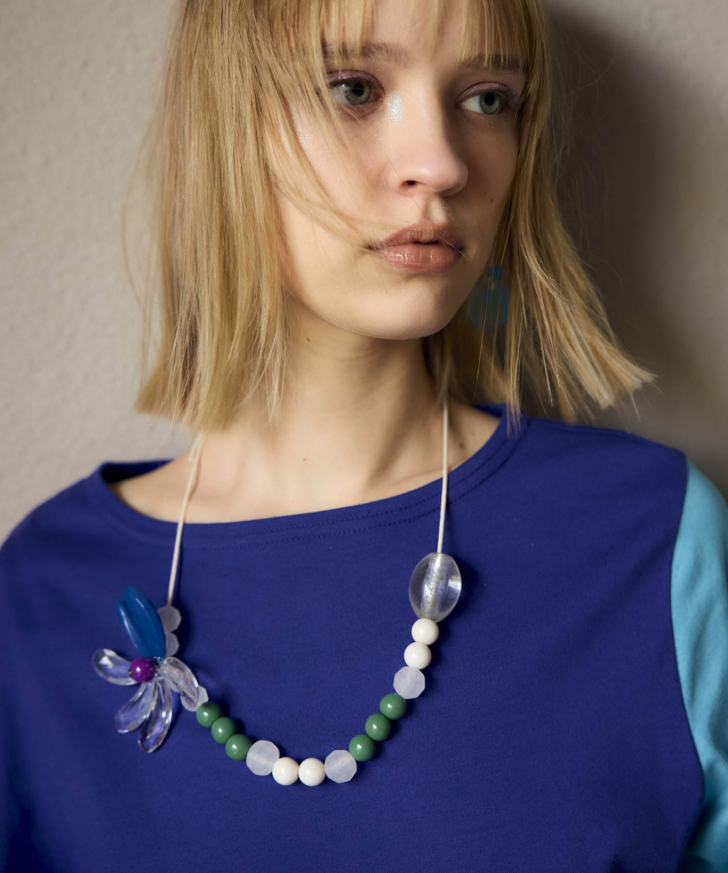 【MABEL】フラワークリアネックレス