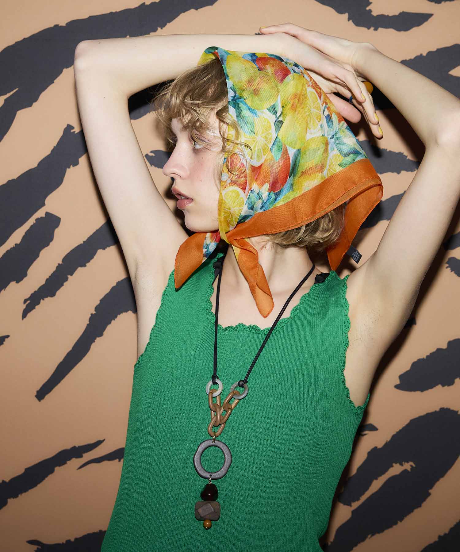 【MABEL】ウッドパーツネックレス