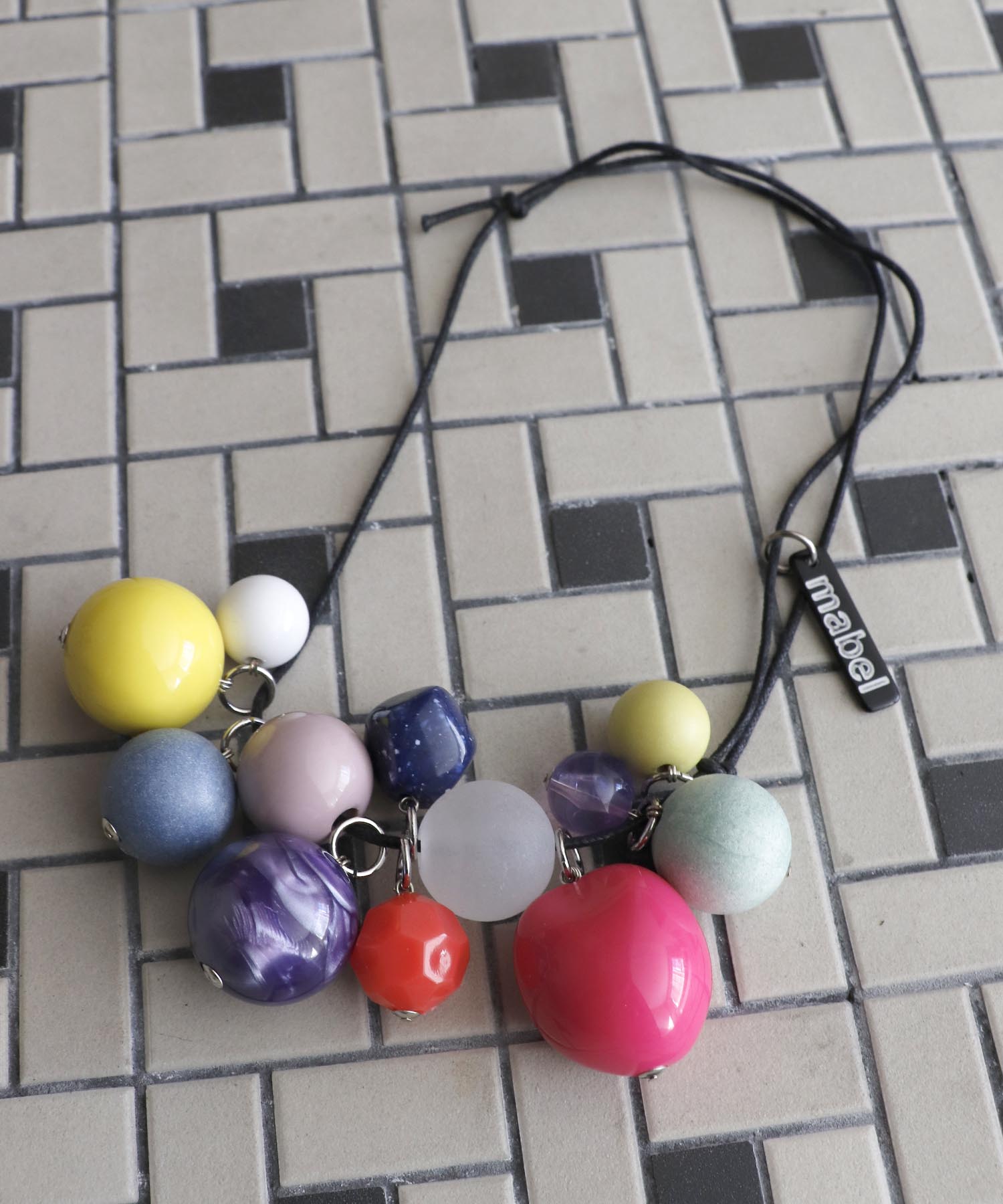 【MABEL】カラフルボリュームネックレス