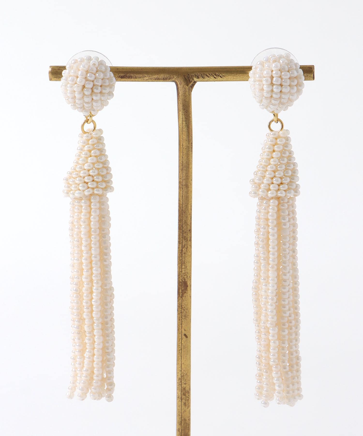 【MAYGLOBE 】ビーズタッセルピアス