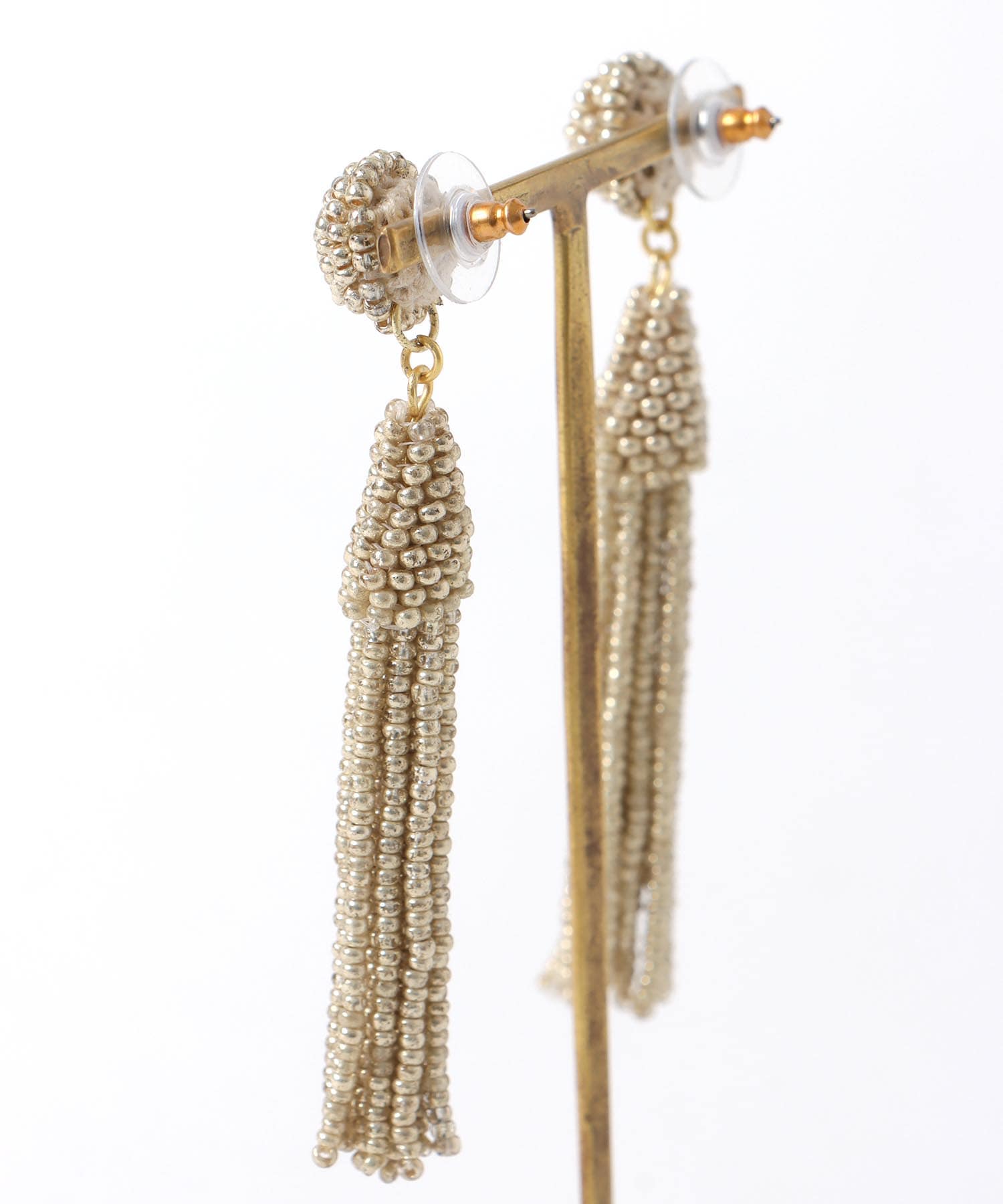 【MAYGLOBE 】ビーズタッセルピアス