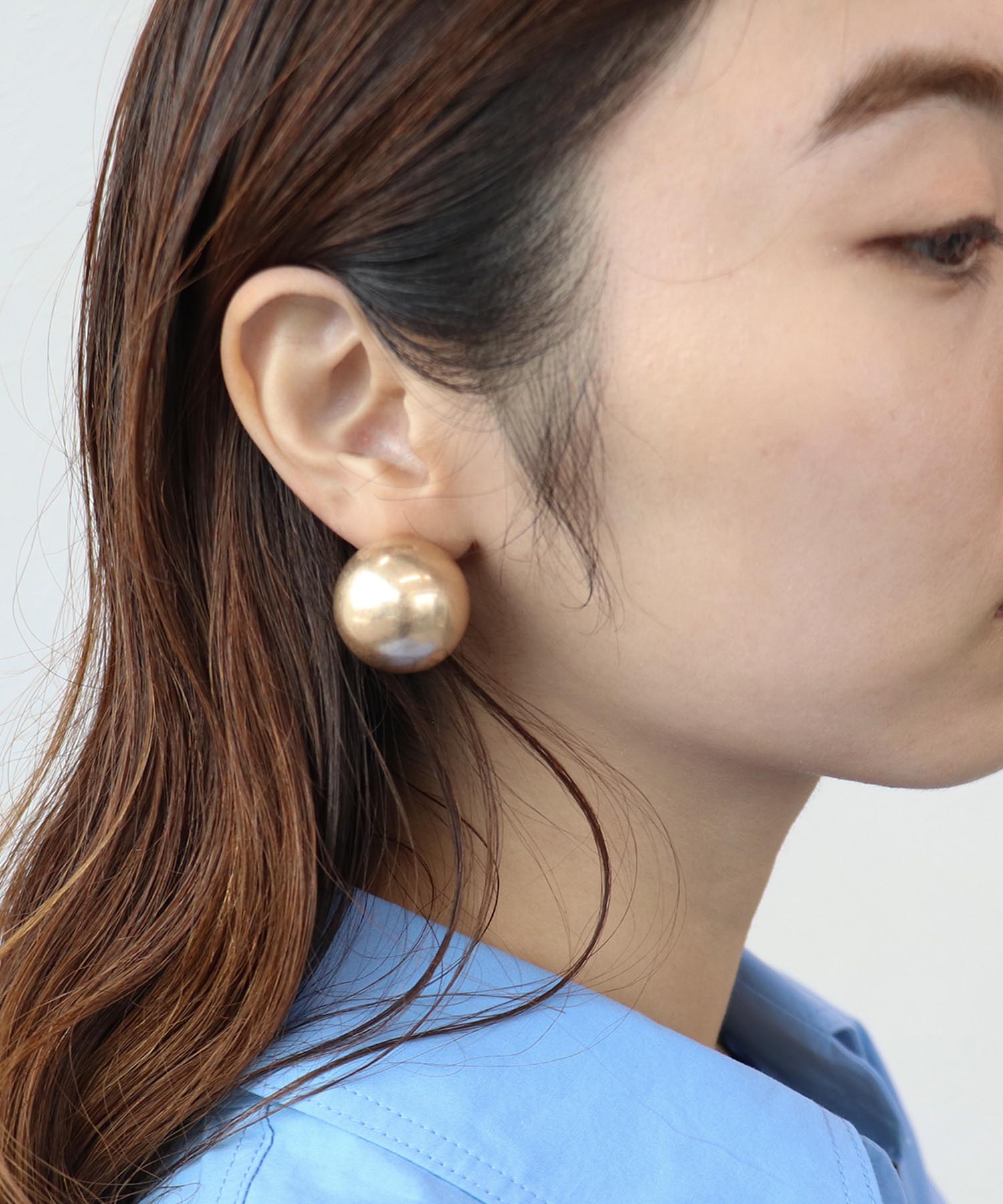 【LIMITED NUMBER】マットメタルボールイヤリング