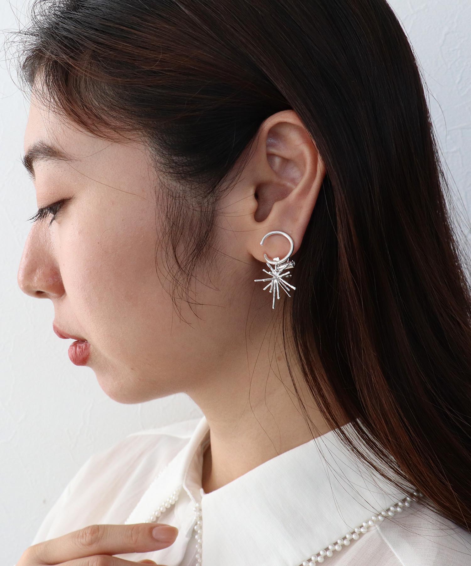 【LIMITED NUMBER】ブライトスターカーブイヤリング