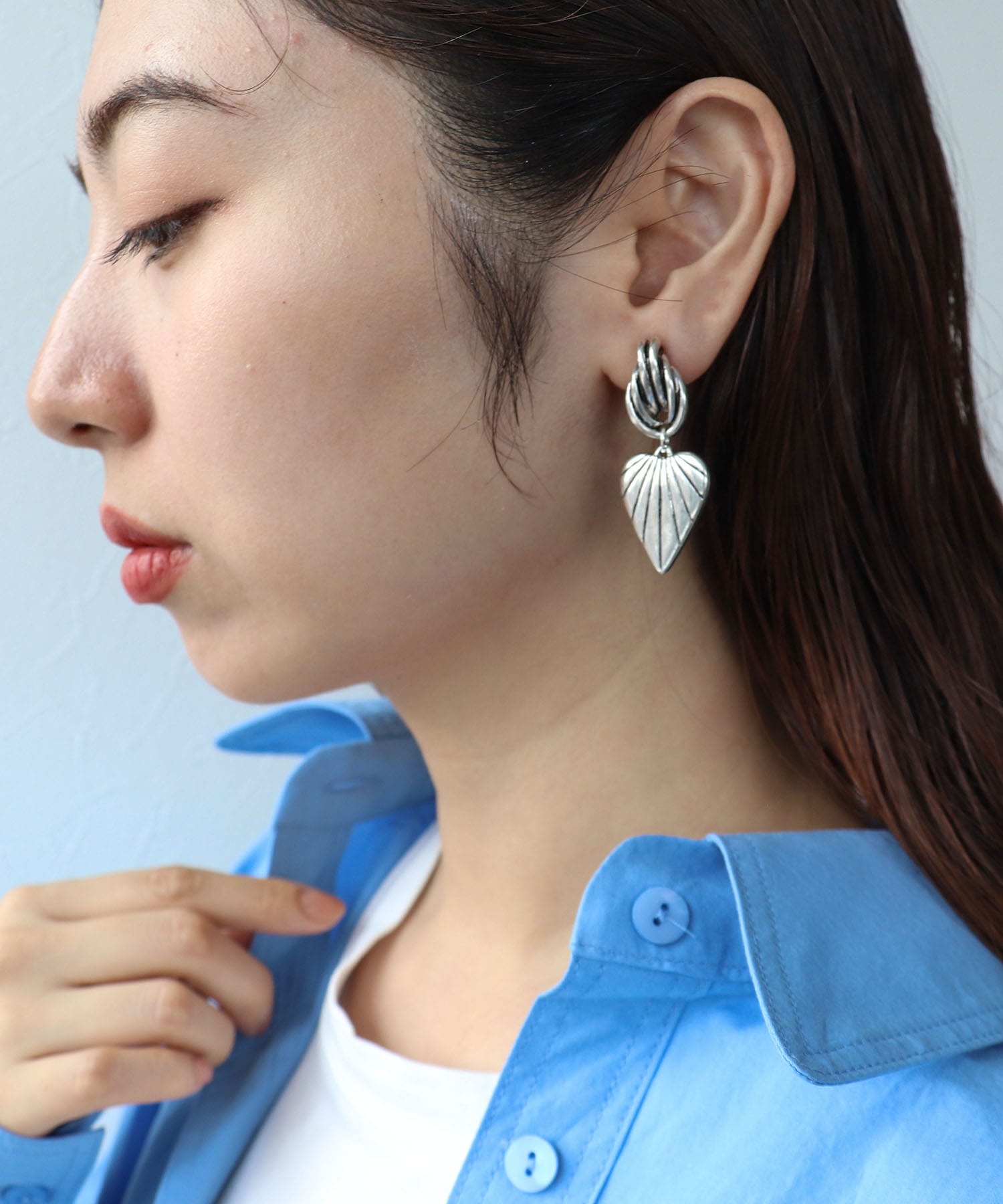 【LIMITED NUMBER】エスニック風ハートイヤリング