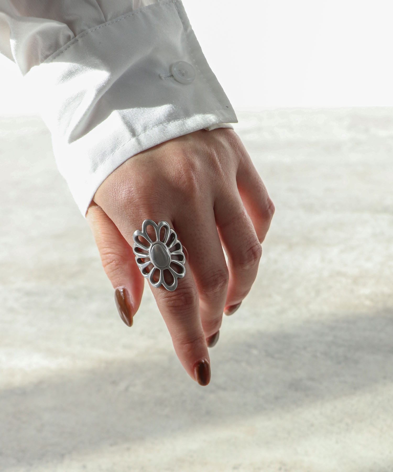 【LIMITED NUMBER】フラワーステンレスリング#13