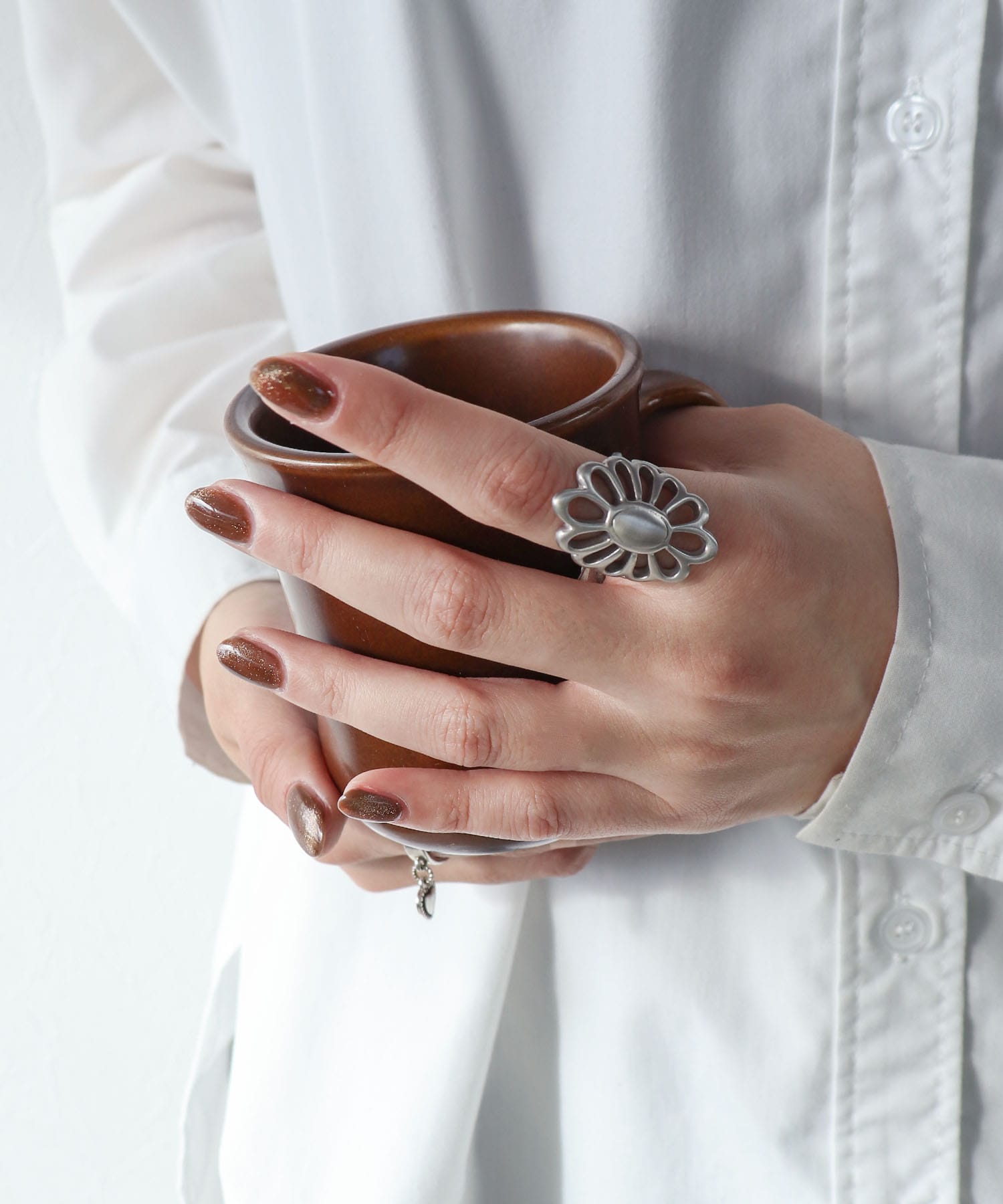 【LIMITED NUMBER】フラワーステンレスリング#13