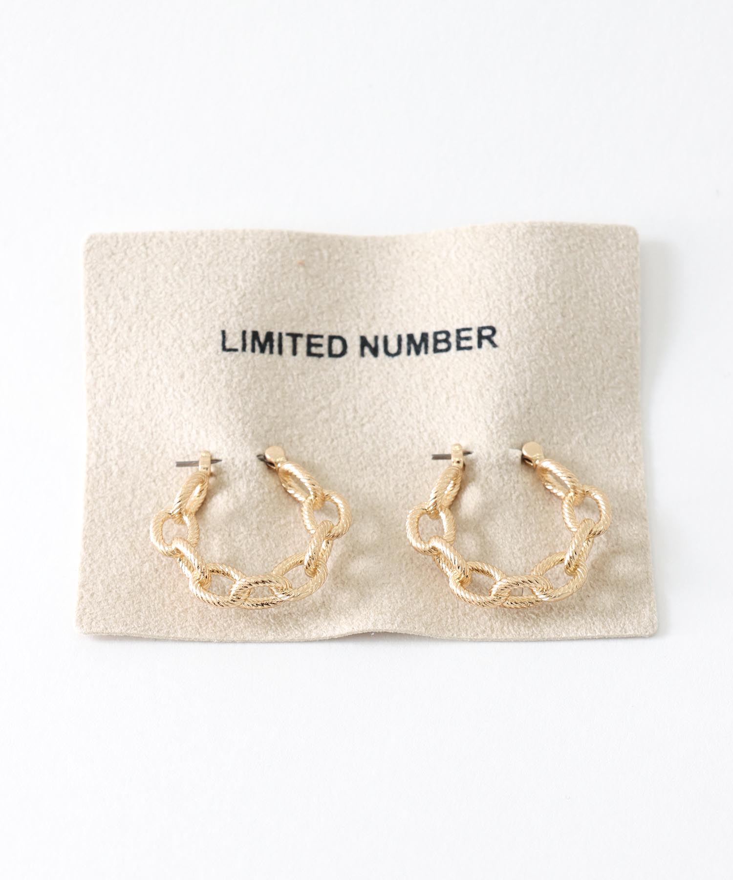 【LIMITED NUMBER】チェーンフープピアス