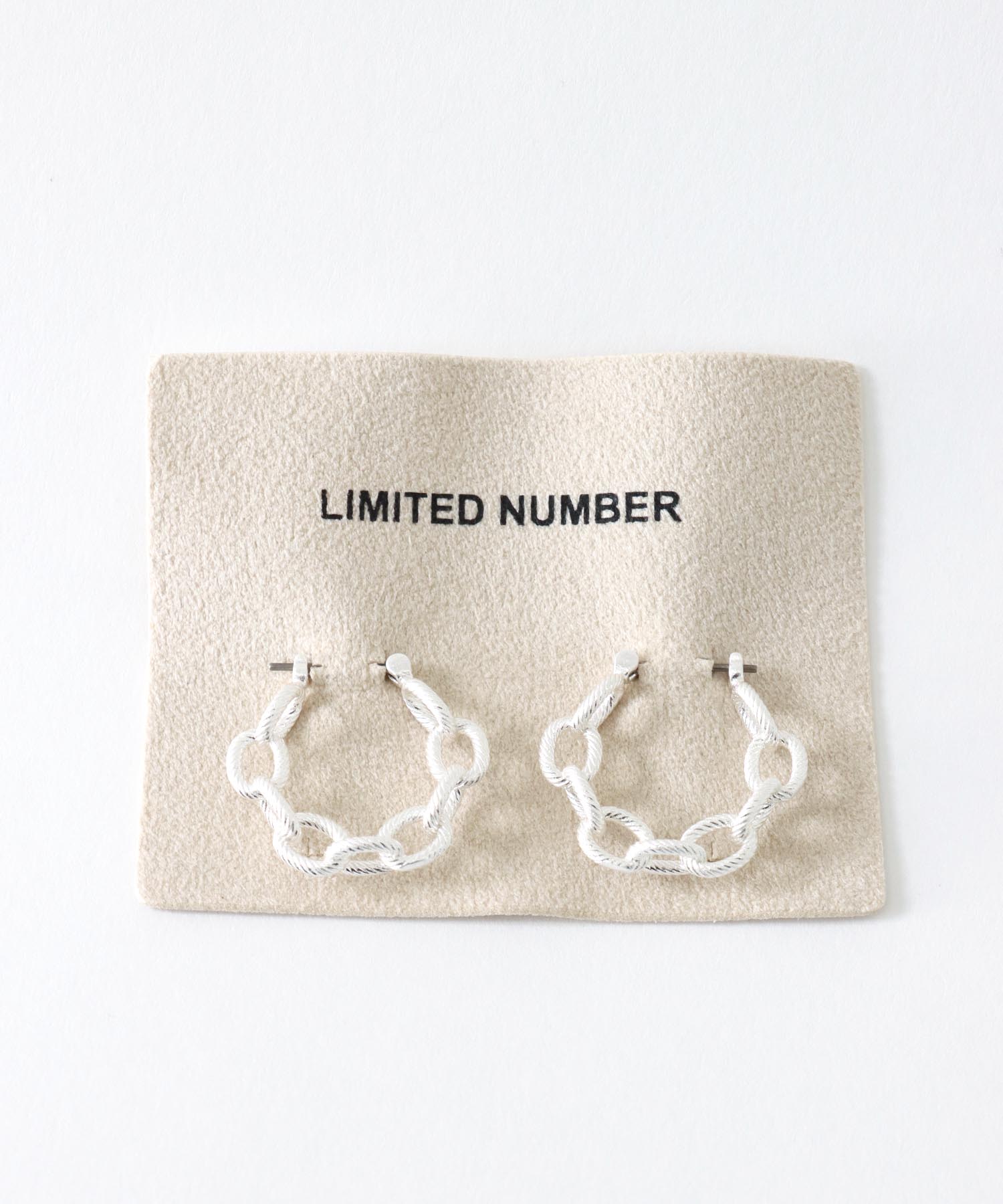 【LIMITED NUMBER】チェーンフープピアス