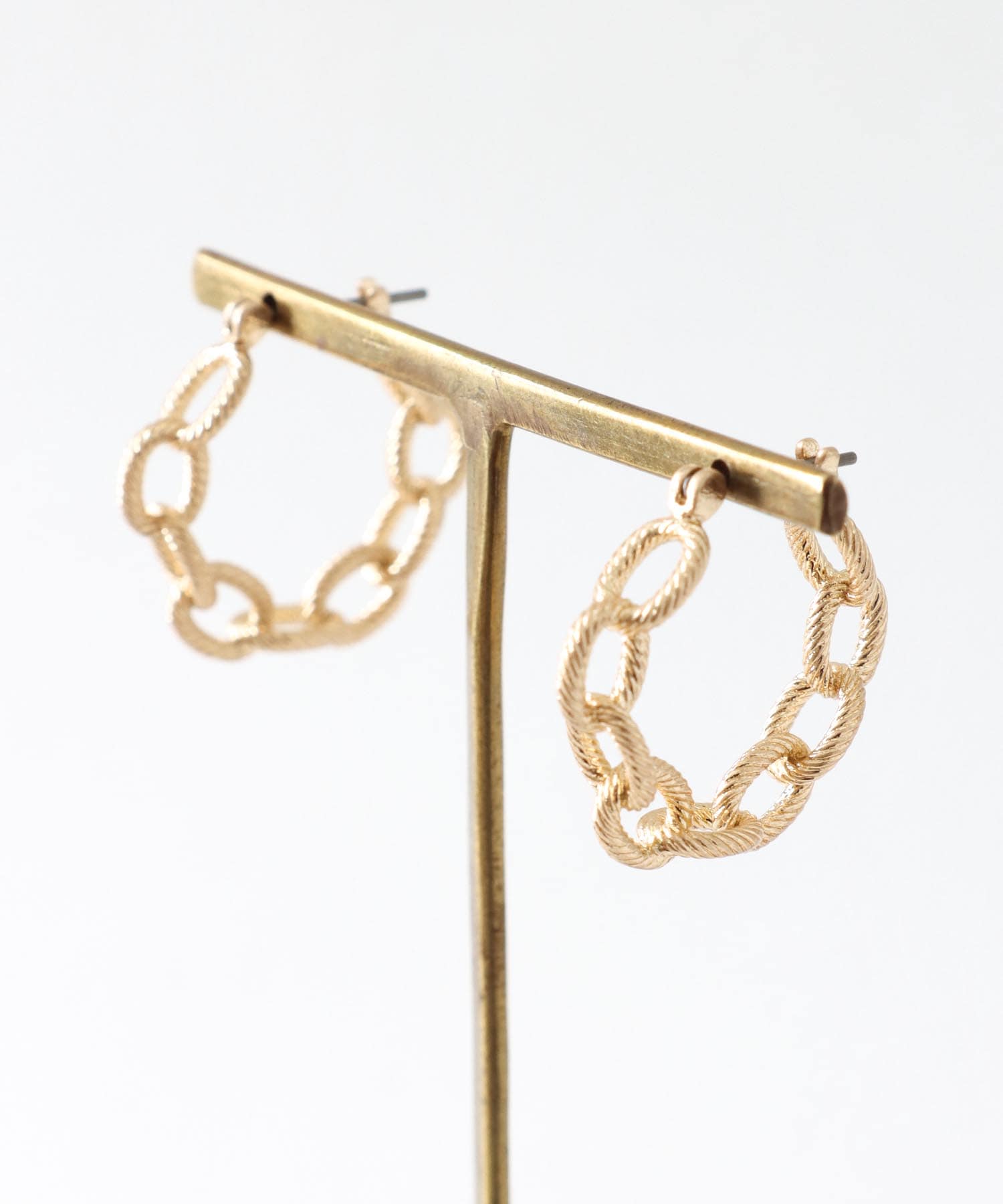 【LIMITED NUMBER】チェーンフープピアス