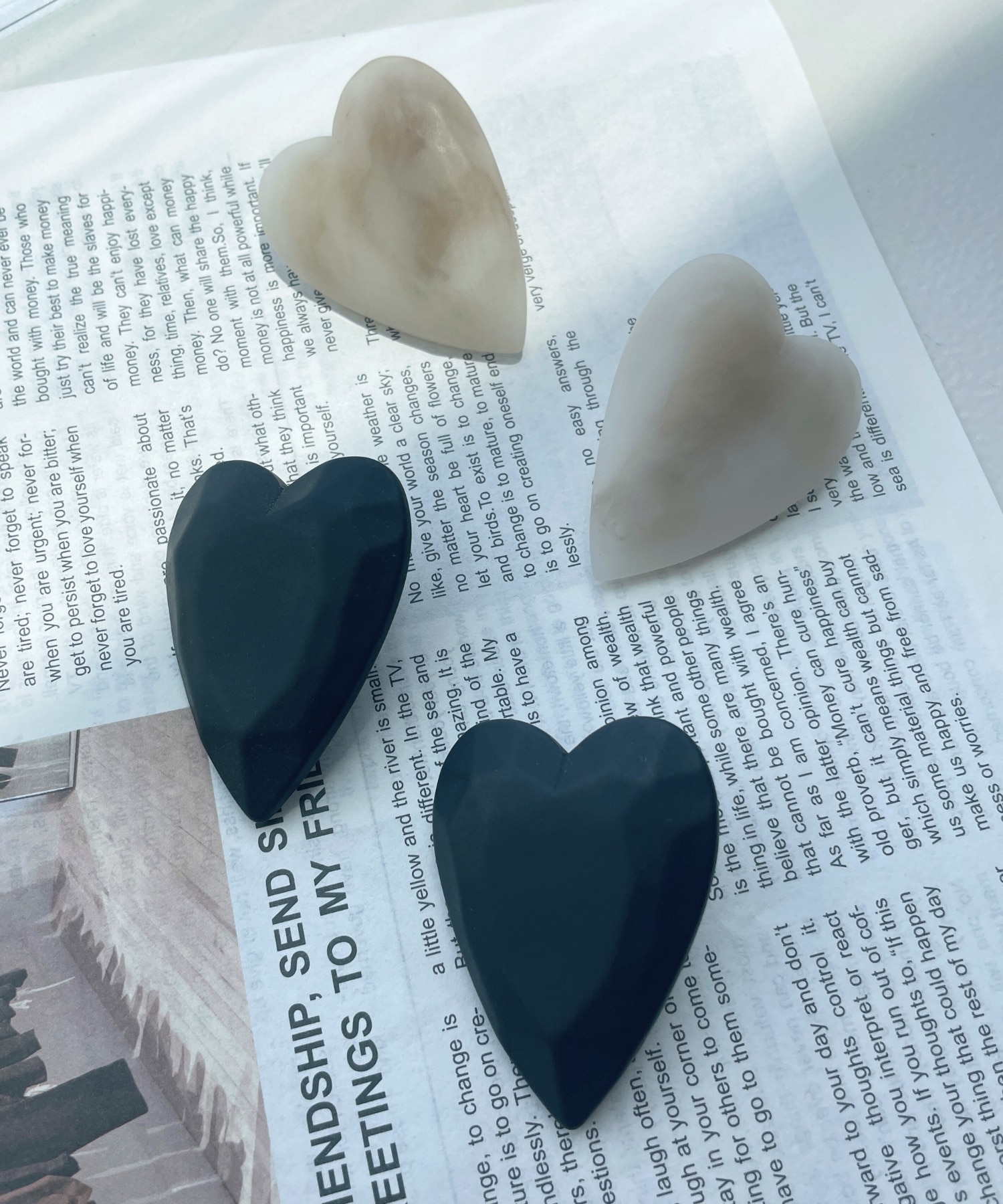 【LIMITED NUMBER】ハートマーブルピアス