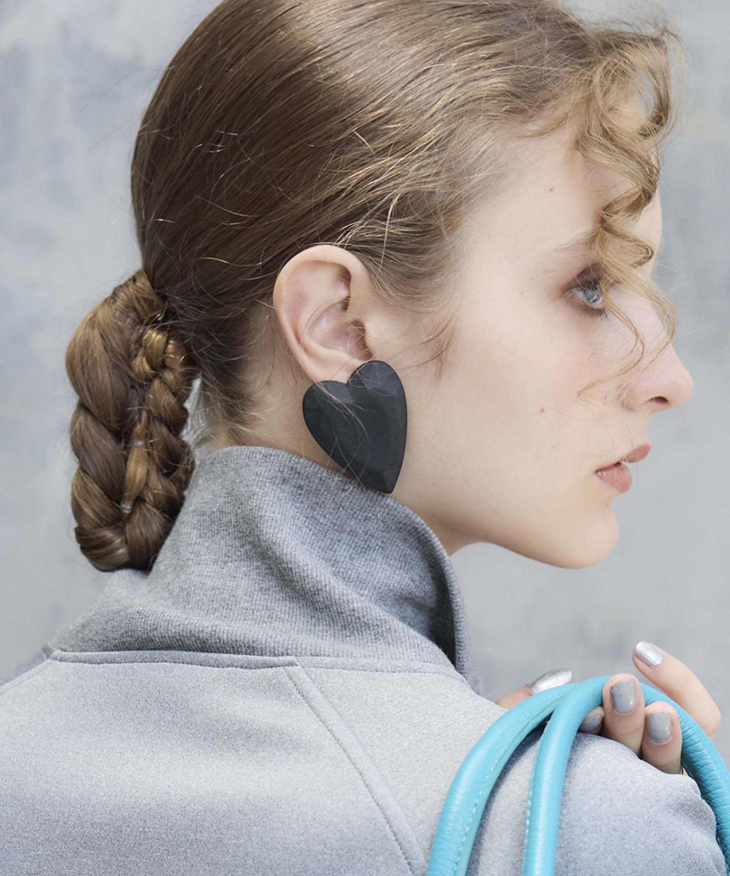 【LIMITED NUMBER】ハートマーブルピアス