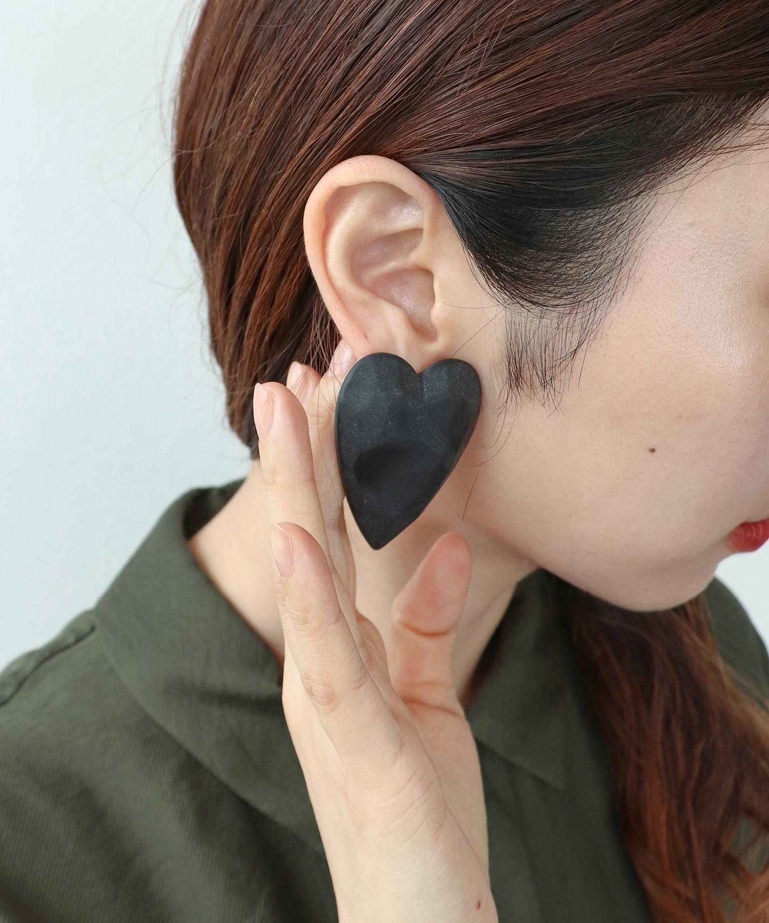 【LIMITED NUMBER】ハートマーブルピアス