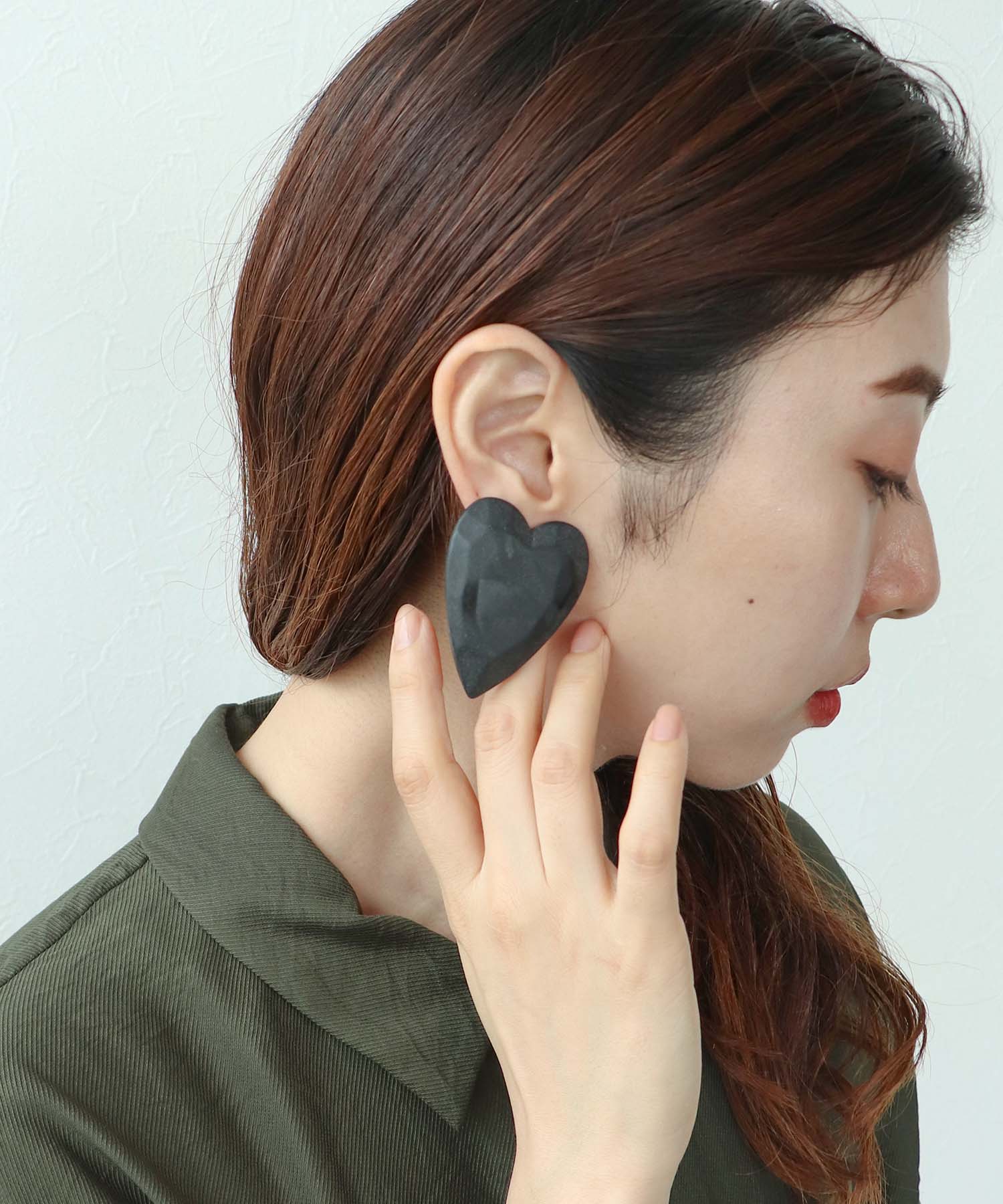 【LIMITED NUMBER】ハートマーブルピアス