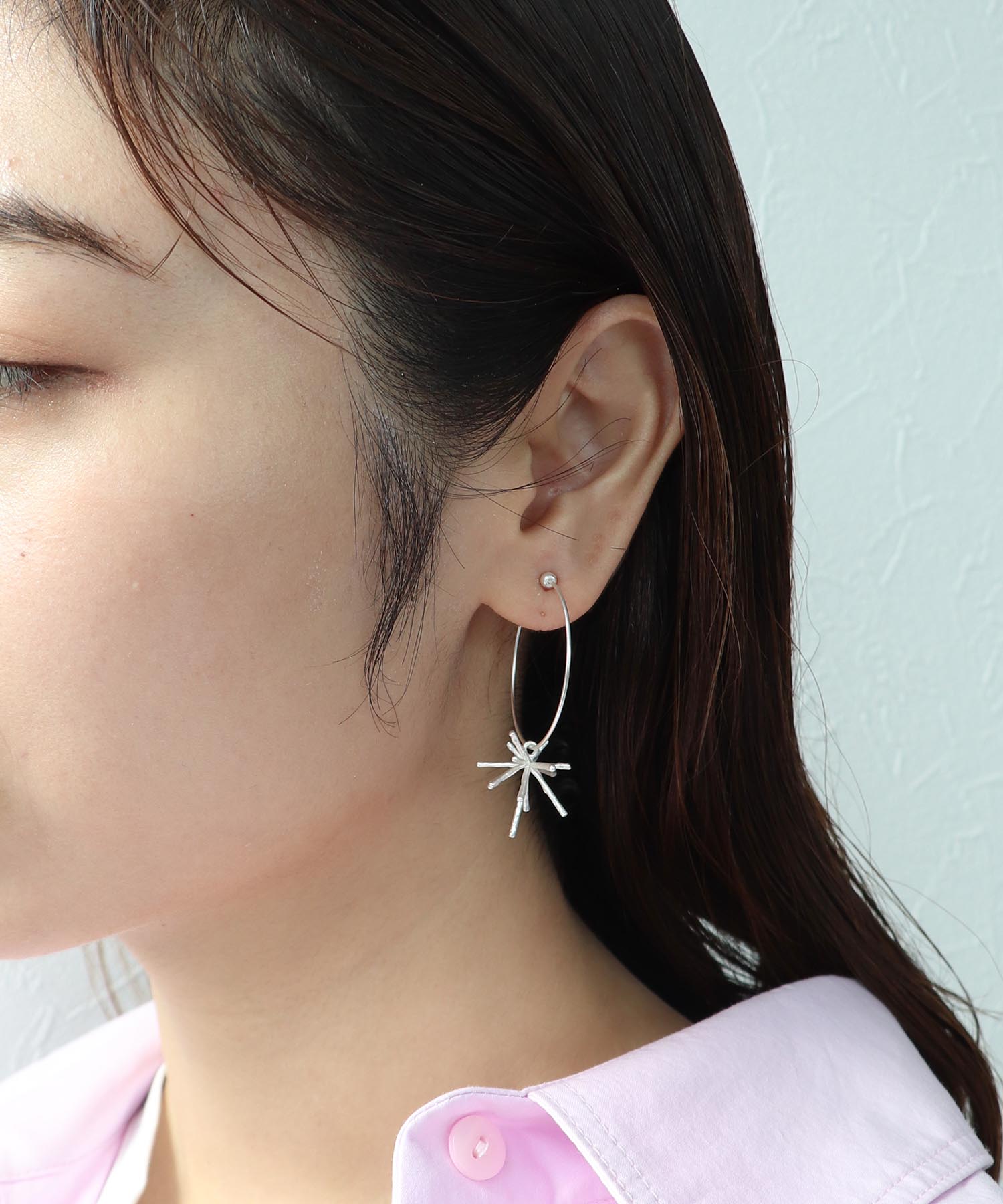 【LIMITED NUMBER】スターフープイヤリング