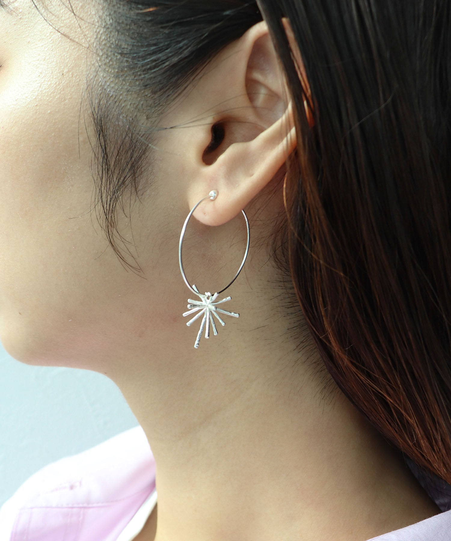 【LIMITED NUMBER】スターフープイヤリング