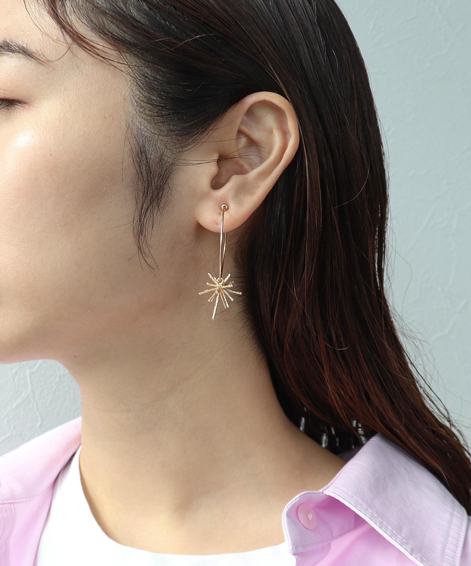 【LIMITED NUMBER】スターフープイヤリング