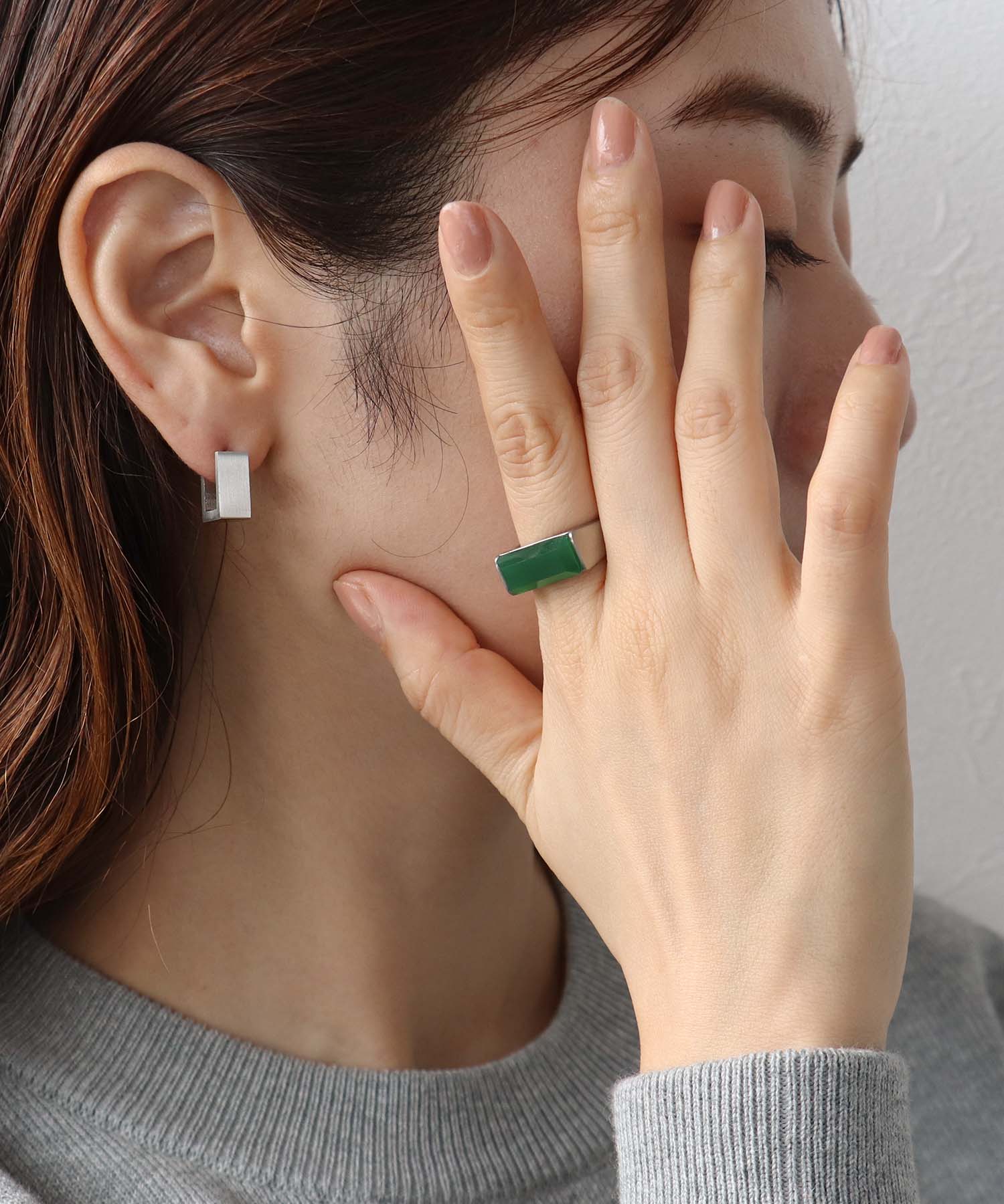 【LIMITED NUMBER】316Lステンレス天然石リング#13