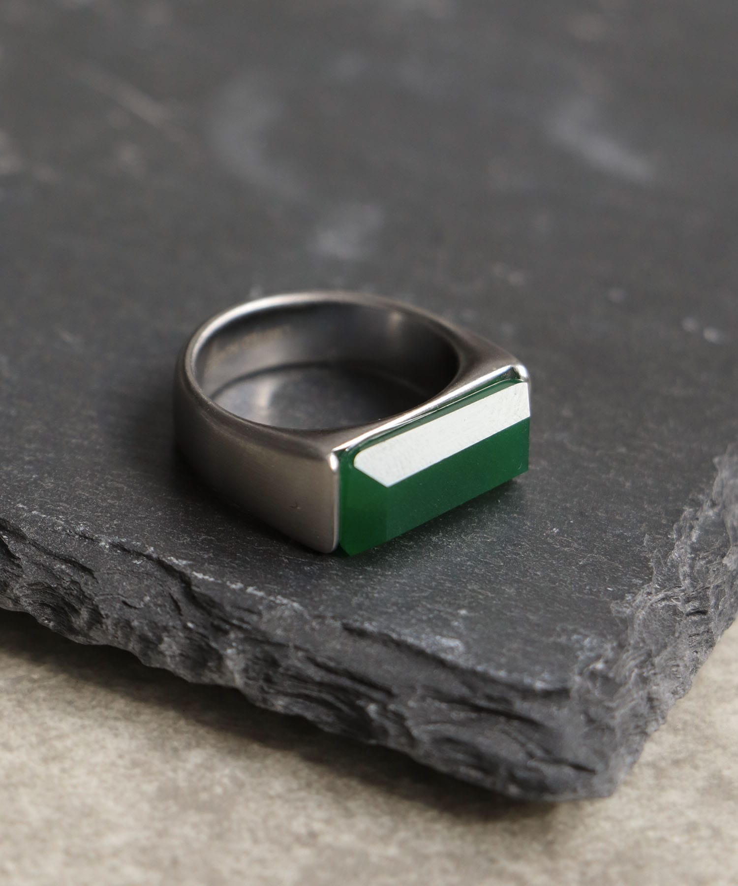 【LIMITED NUMBER】316Lステンレス天然石リング#13