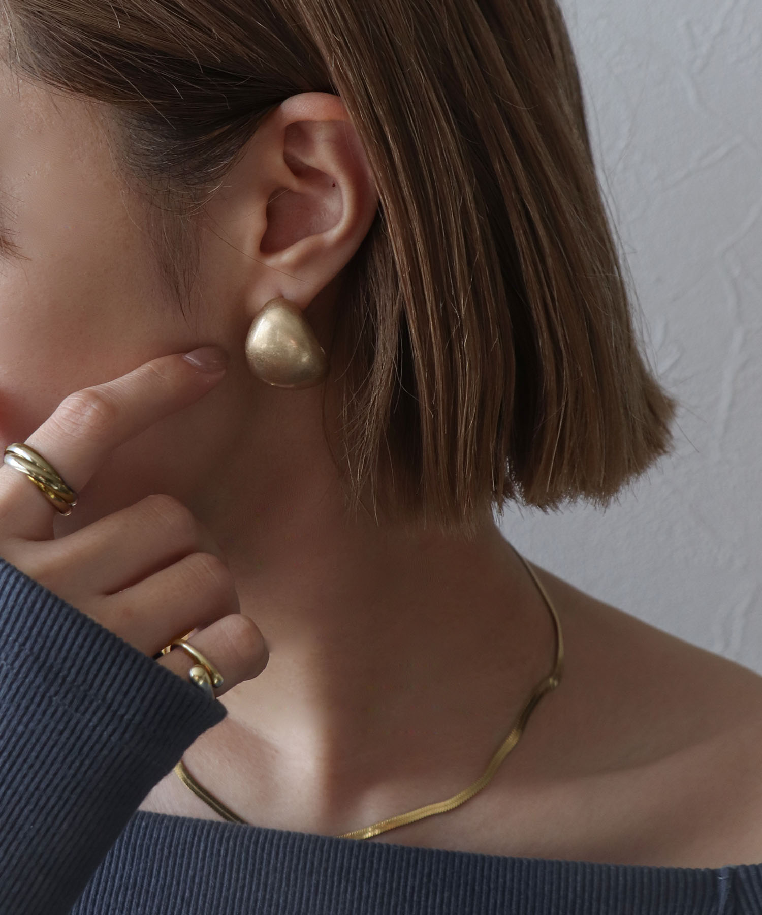 【LIMITED NUMBER】メタルボリュームピアス